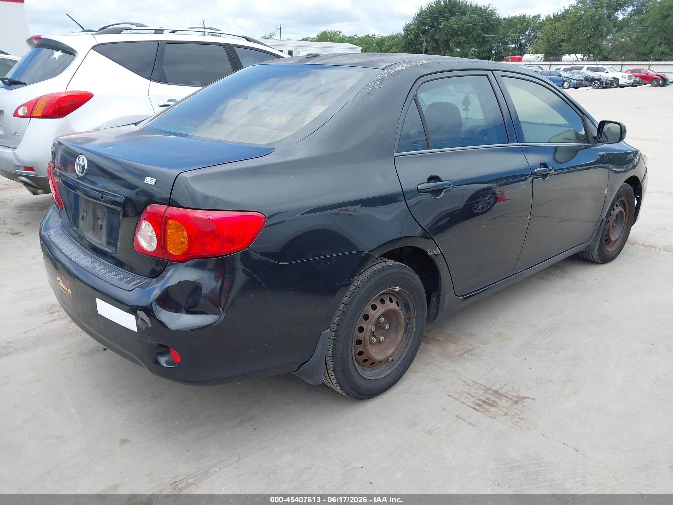 2010 Toyota Corolla Le Black vin: JTDBU4EE5AJ059114