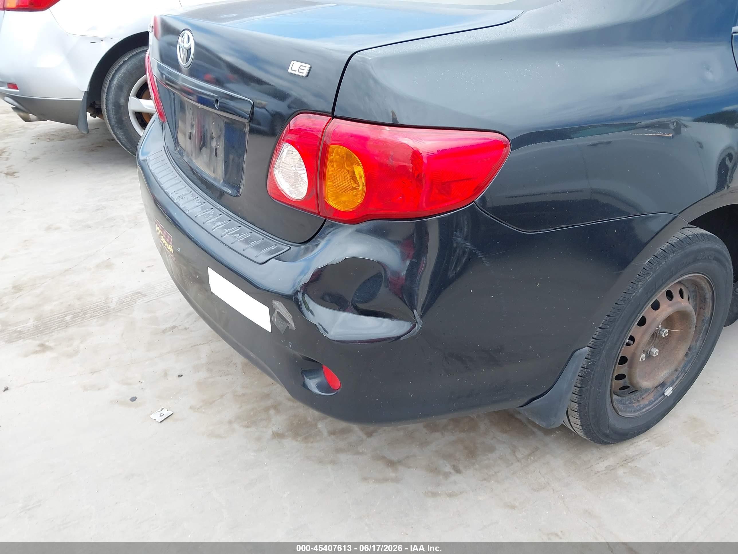 2010 Toyota Corolla Le Black vin: JTDBU4EE5AJ059114