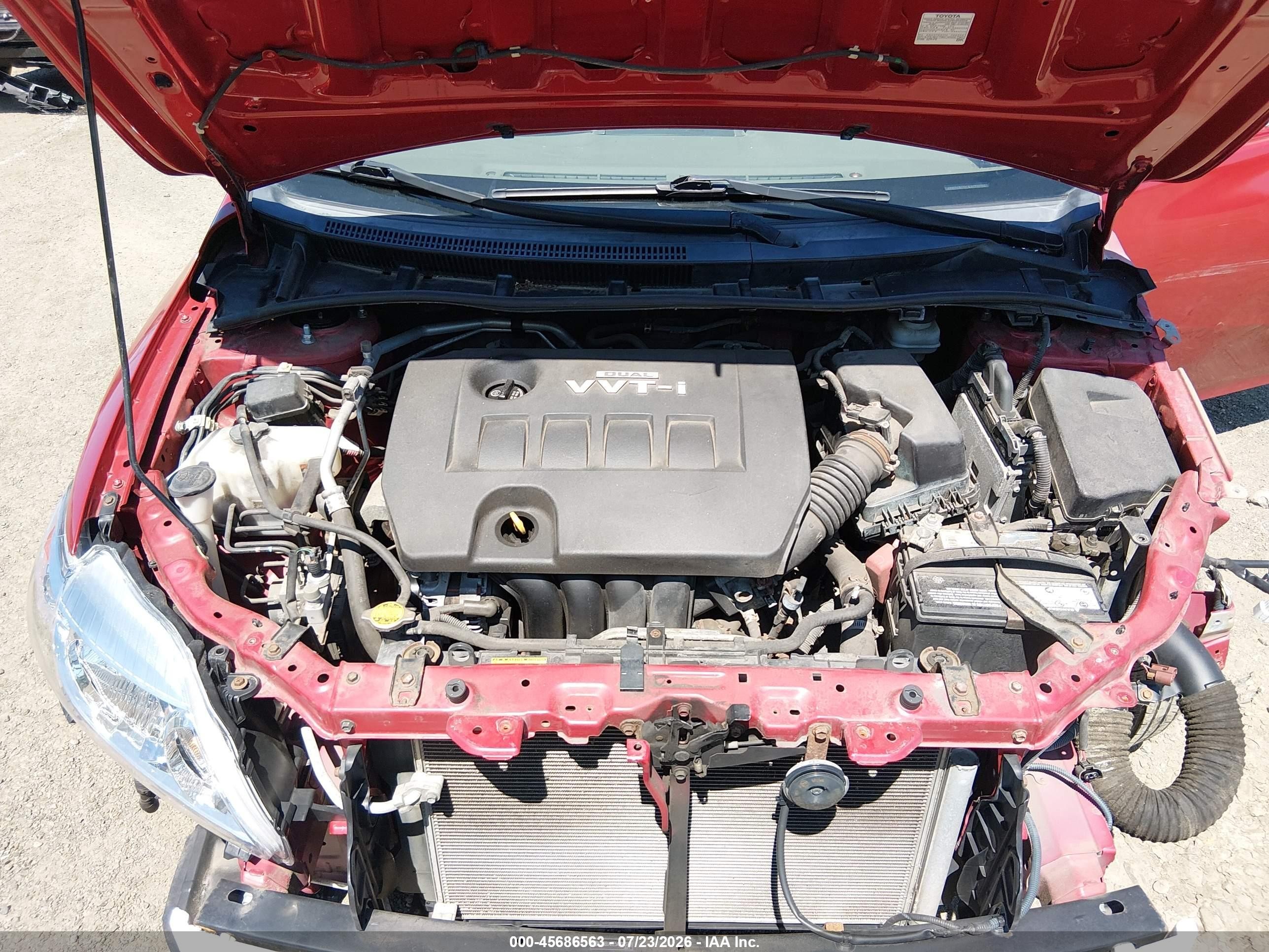 2010 Toyota Corolla Le Red vin: JTDBU4EE5AJ073708