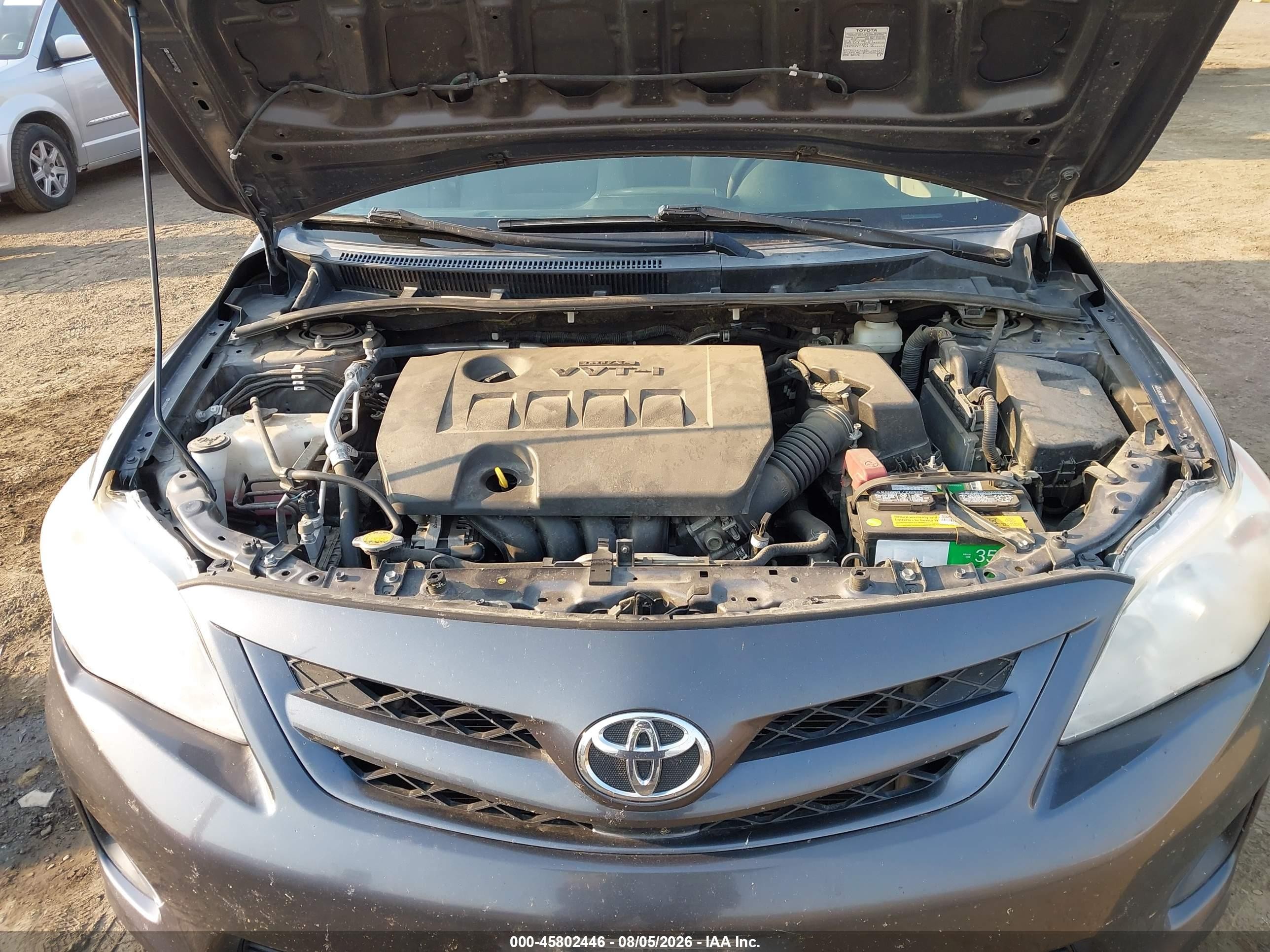 2011 Toyota Corolla Le Gray vin: JTDBU4EE5B9126359