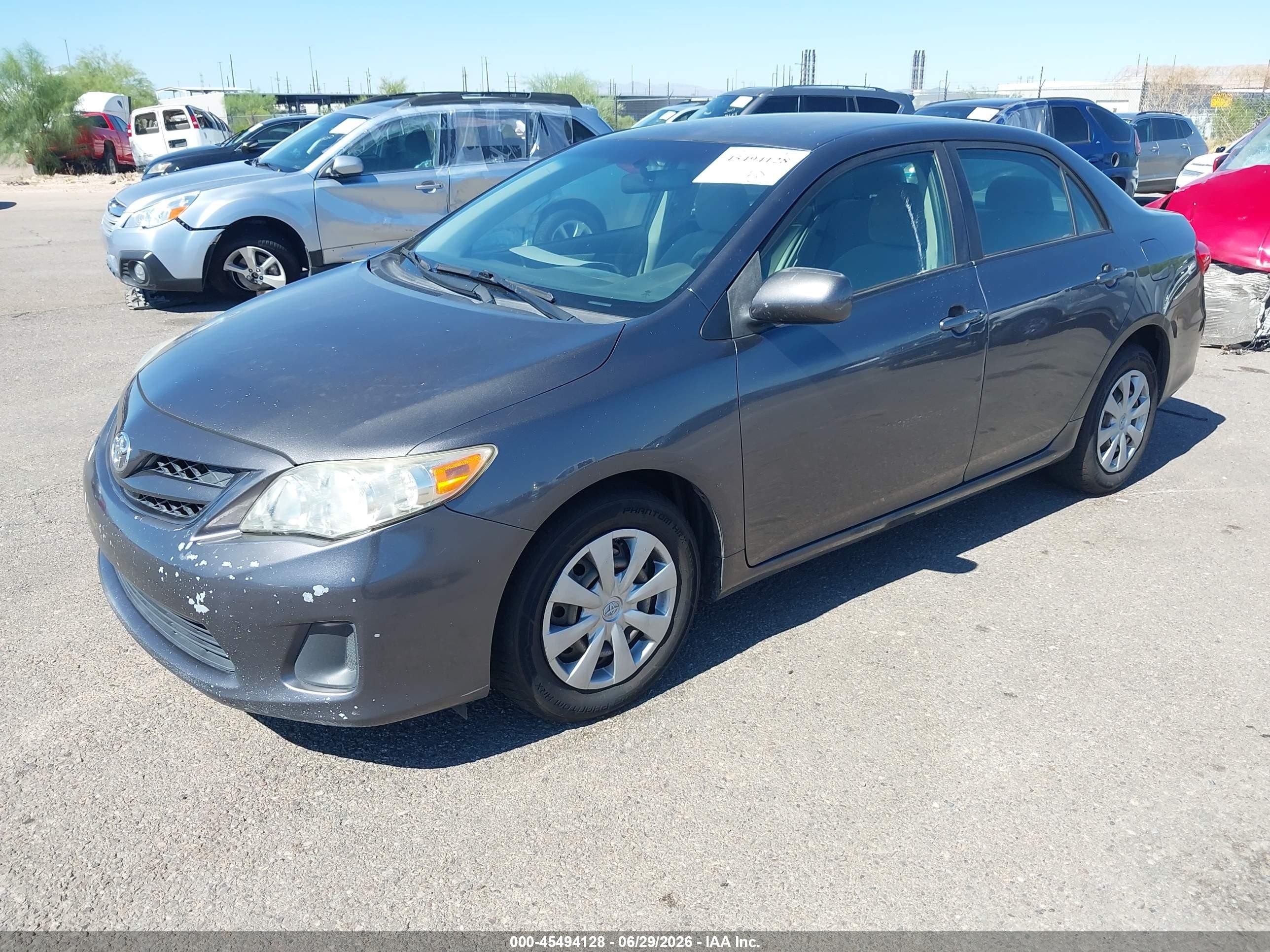 2011 Toyota Corolla Le Gray vin: JTDBU4EE5B9127253