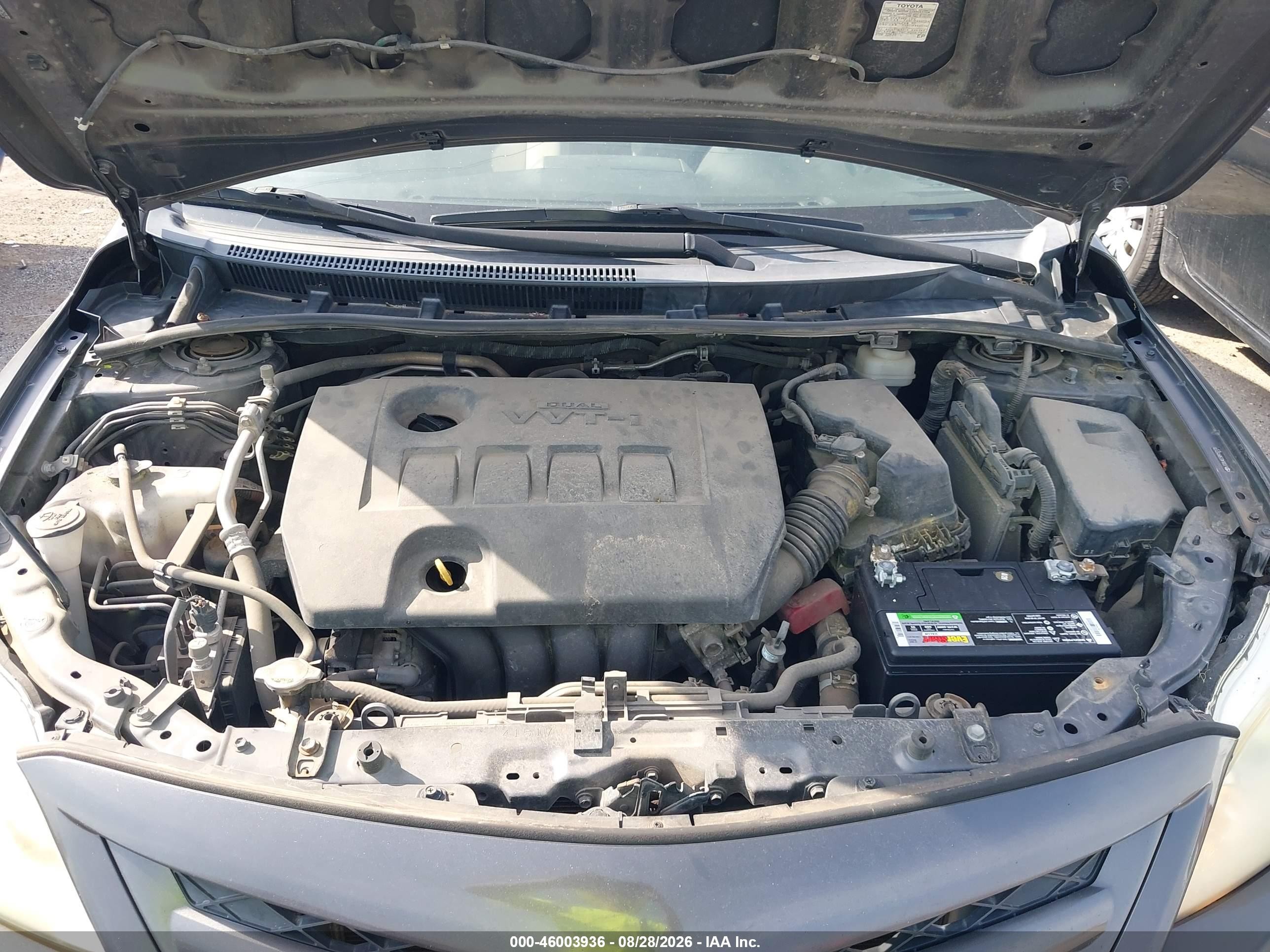 2011 Toyota Corolla Le Серый vin: JTDBU4EE5B9152170