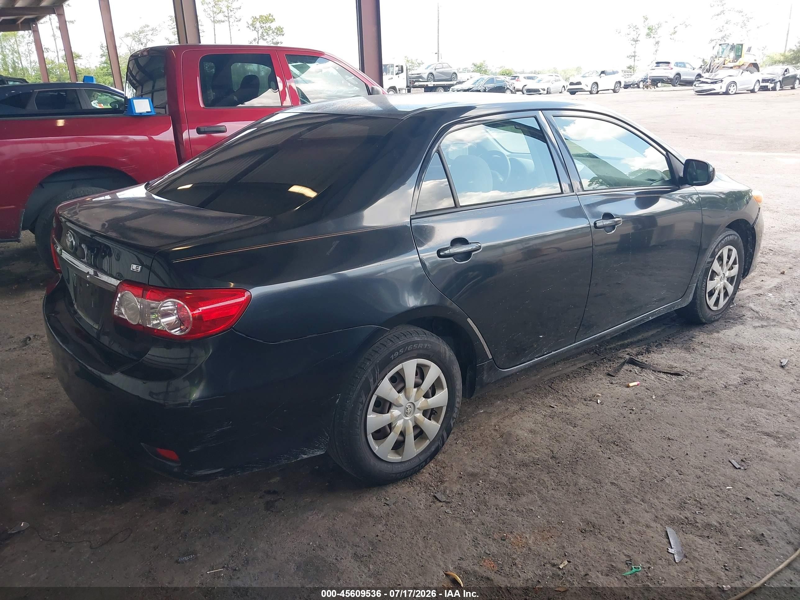 2011 Toyota Corolla Le Black vin: JTDBU4EE5BJ091255