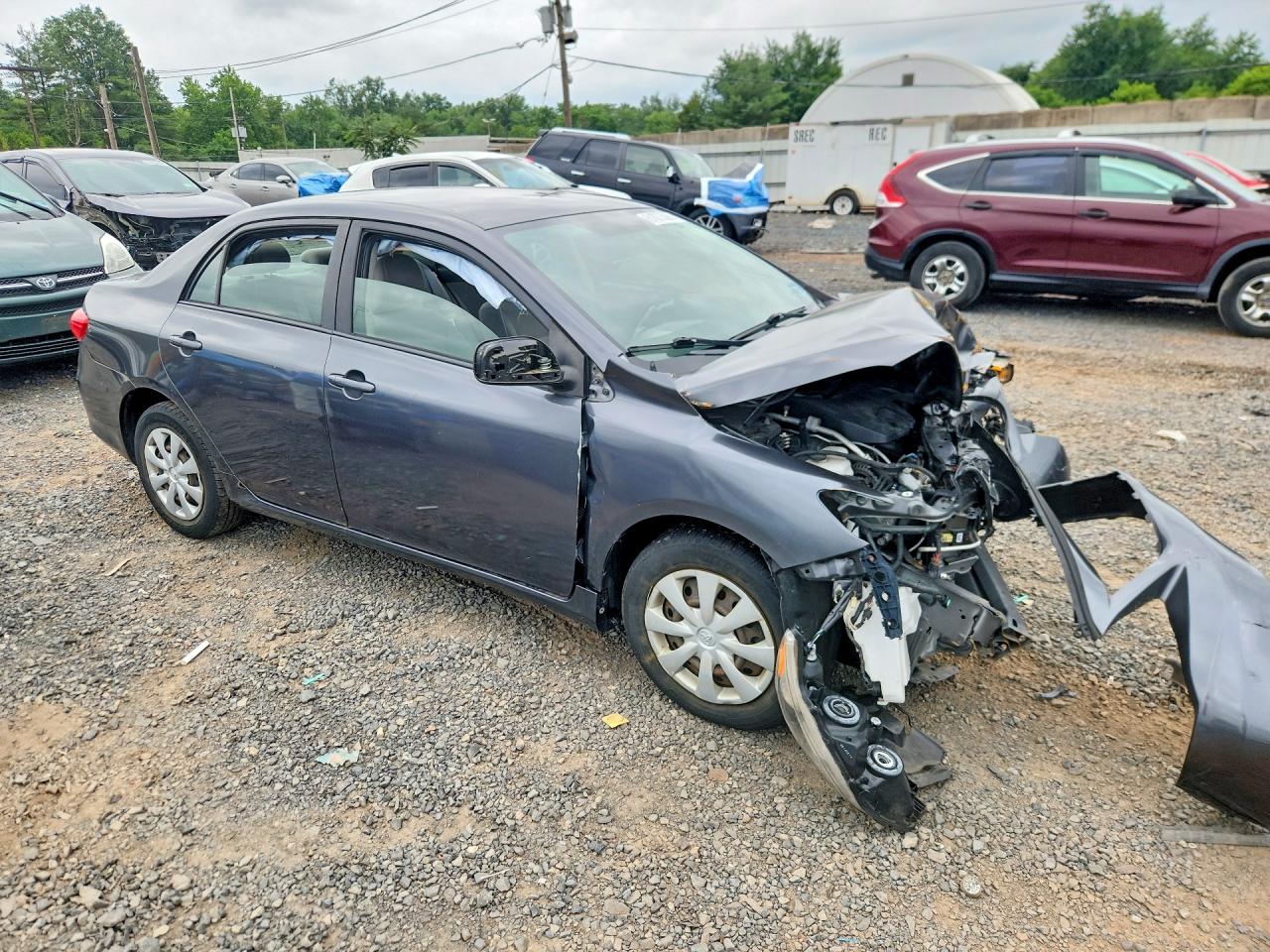 2011 Toyota Corolla Le Серый vin: JTDBU4EE5BJ096620