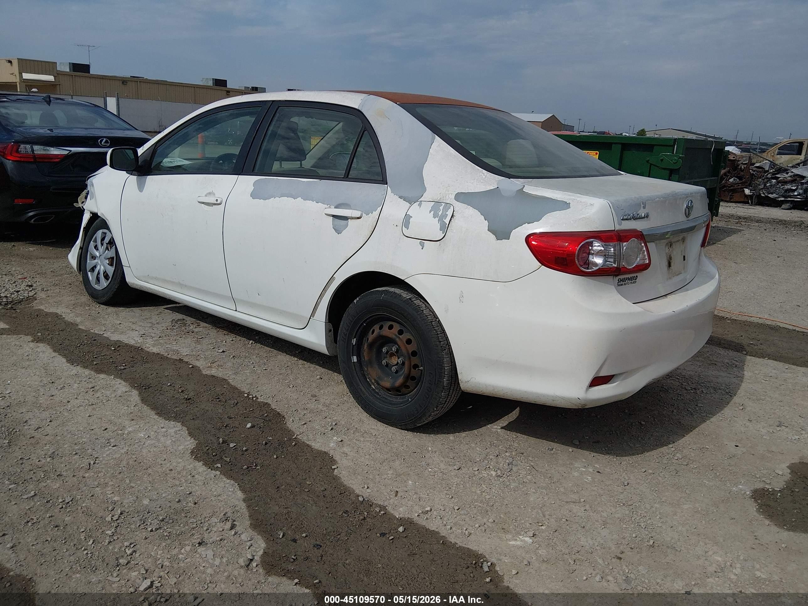 2011 Toyota Corolla Le Белый vin: JTDBU4EE5BJ102383