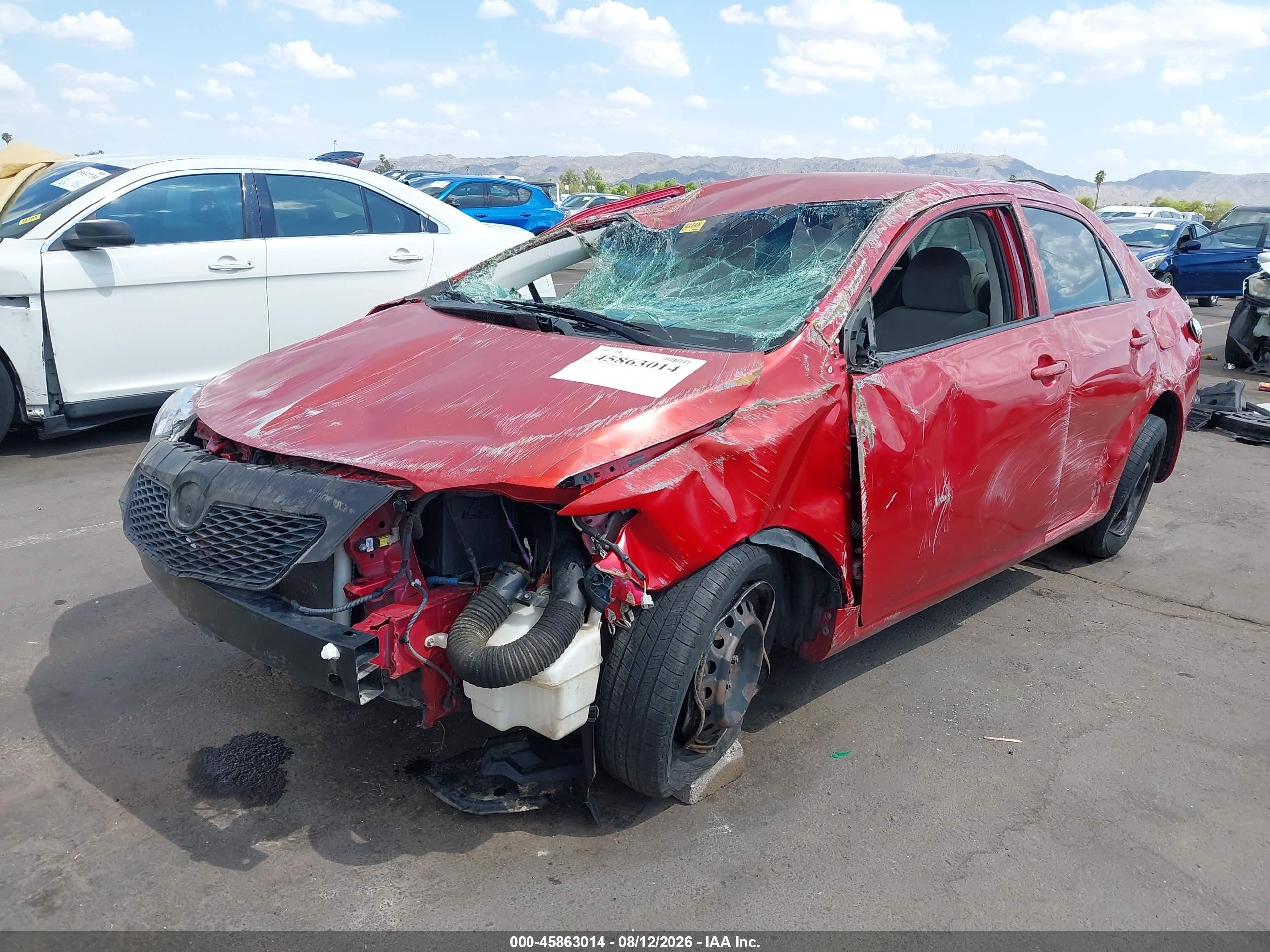 2010 Toyota Corolla Le Красный vin: JTDBU4EE6A9106944
