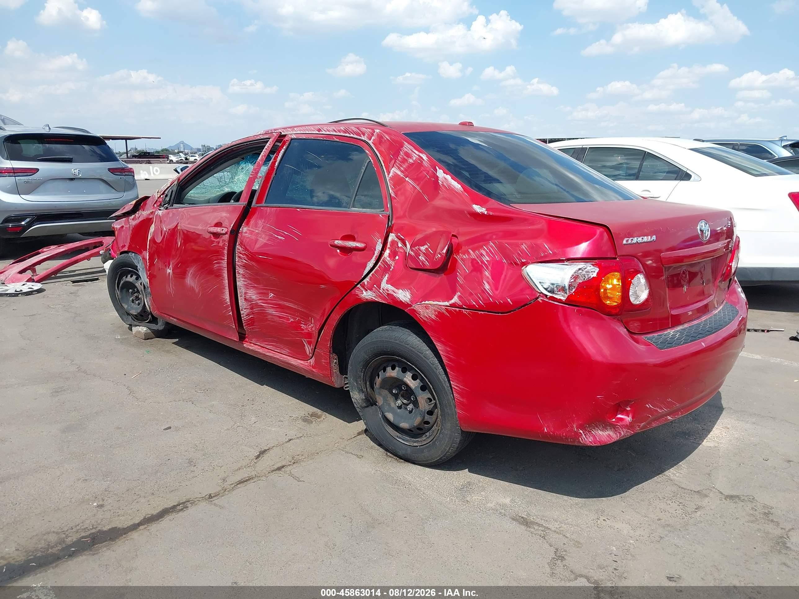 2010 Toyota Corolla Le Красный vin: JTDBU4EE6A9106944
