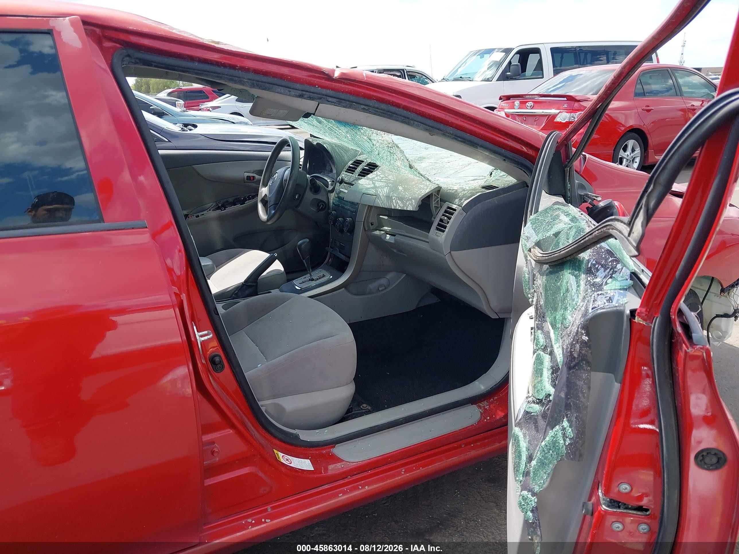 2010 Toyota Corolla Le Красный vin: JTDBU4EE6A9106944