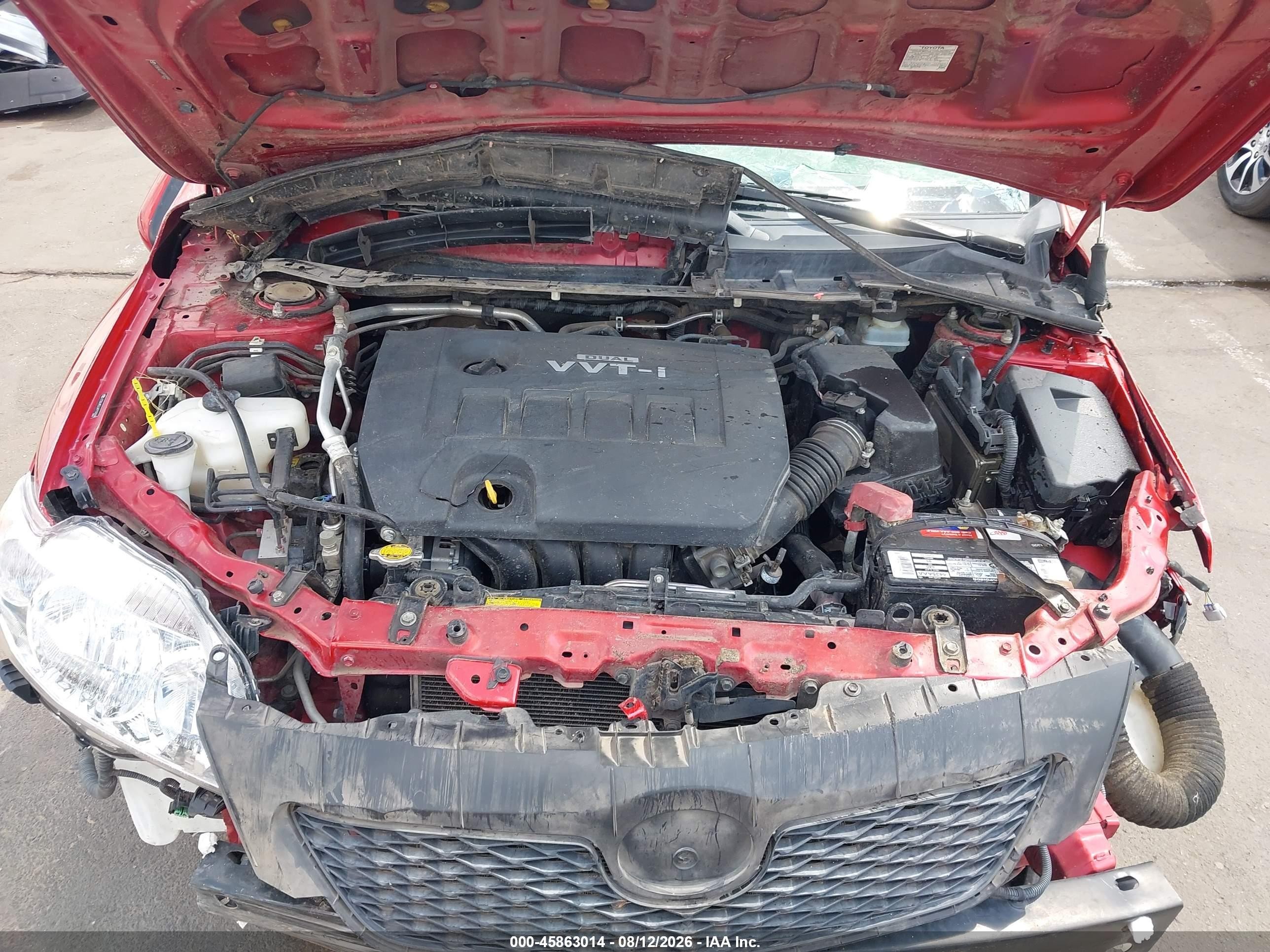 2010 Toyota Corolla Le Красный vin: JTDBU4EE6A9106944
