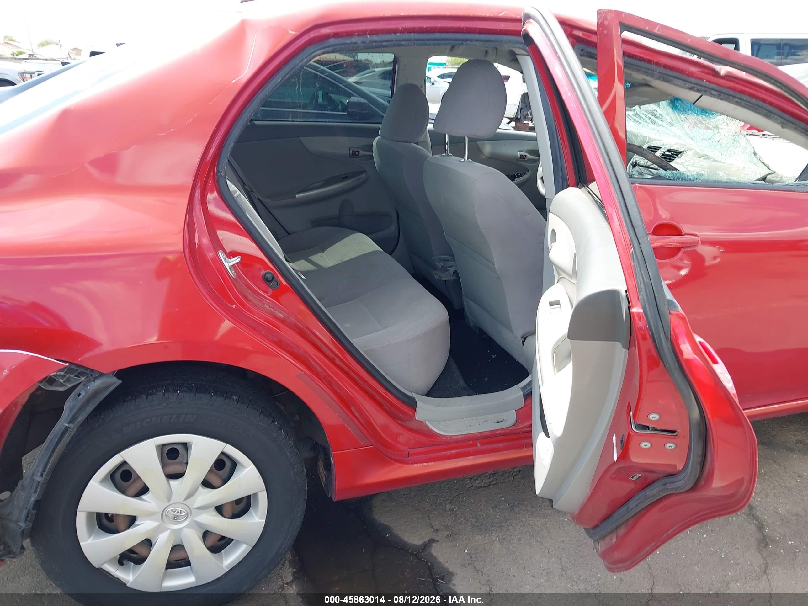 2010 Toyota Corolla Le Красный vin: JTDBU4EE6A9106944