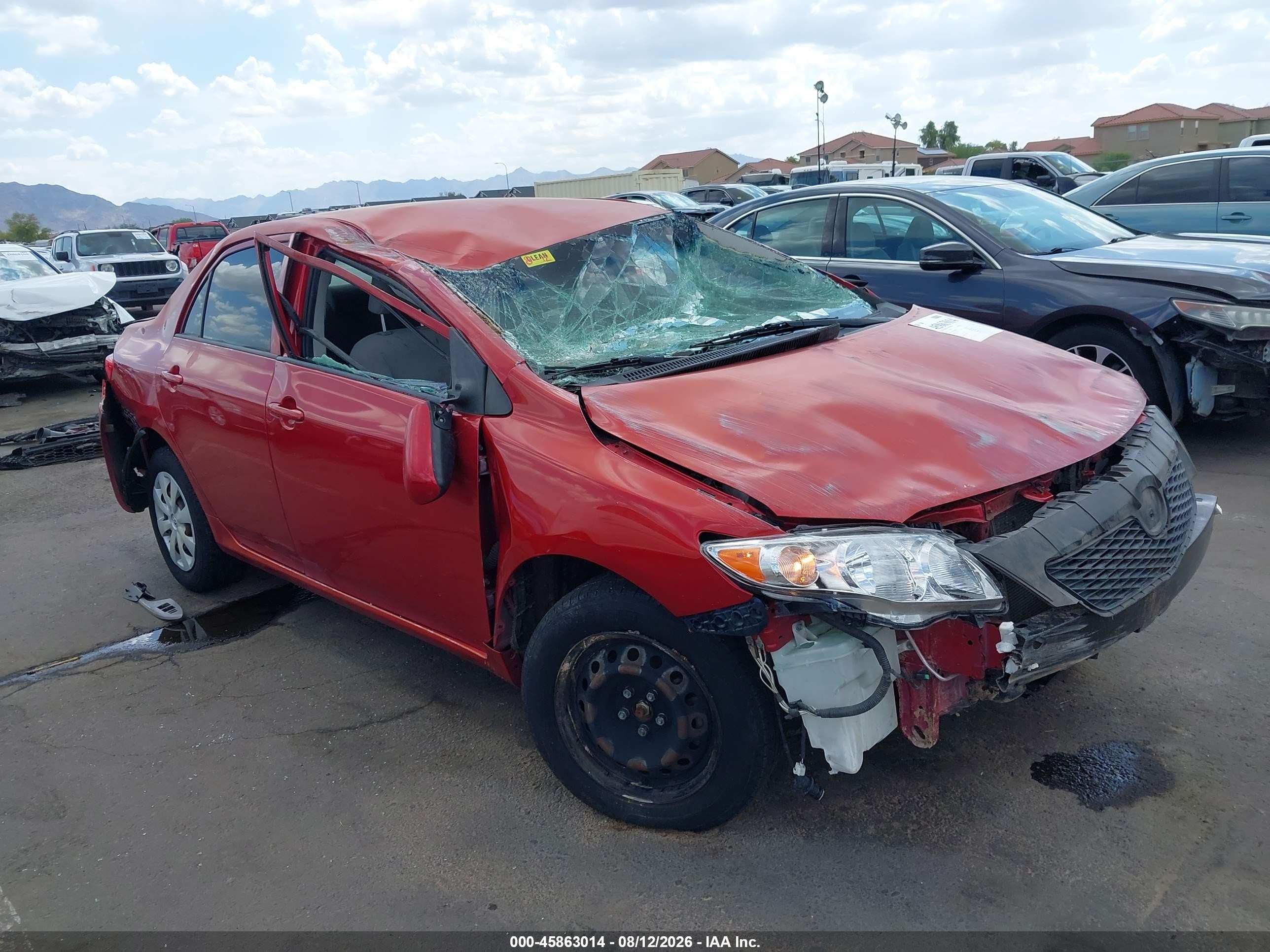 2010 Toyota Corolla Le Красный vin: JTDBU4EE6A9106944