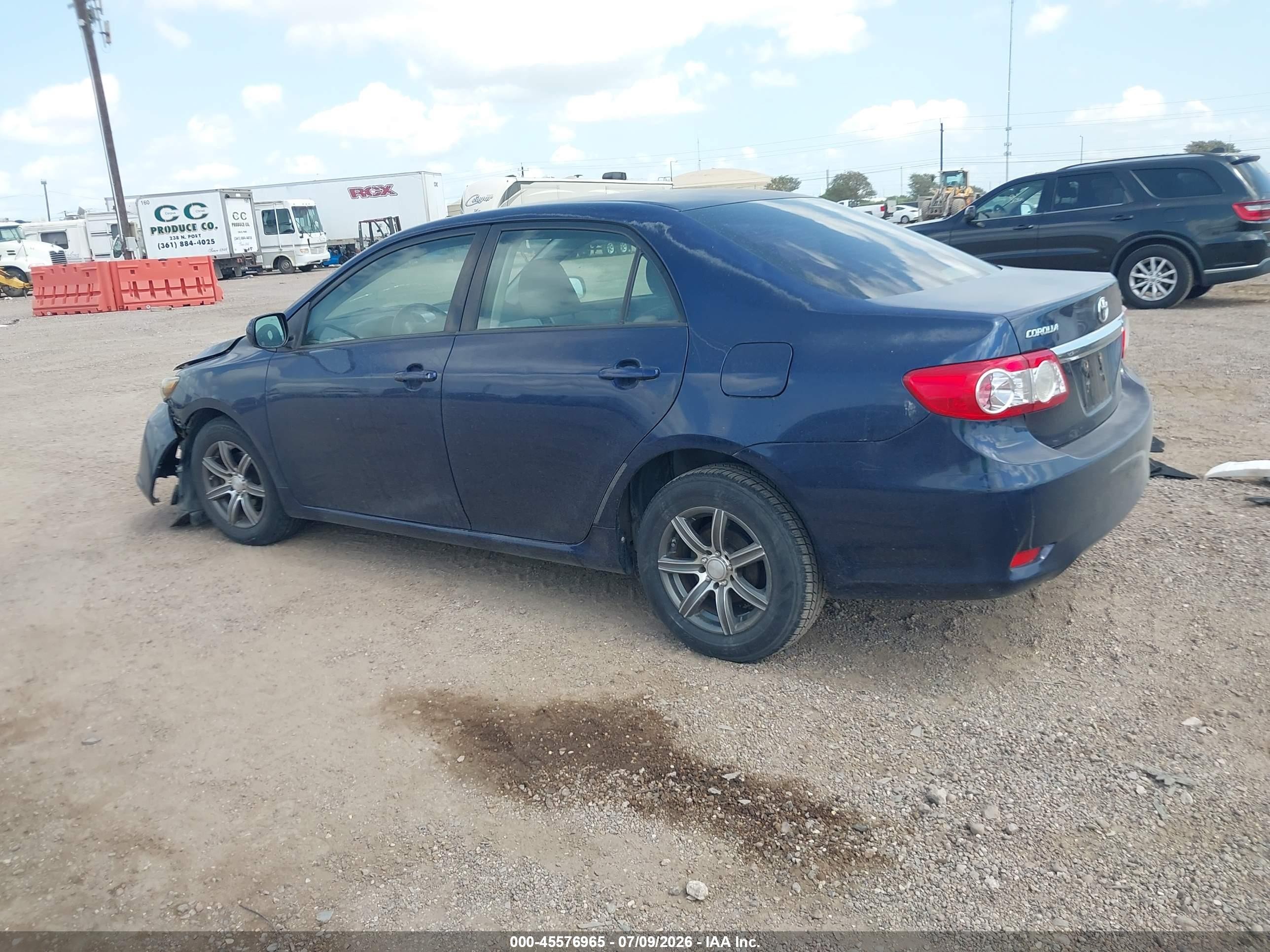 2011 Toyota Corolla Le Blue vin: JTDBU4EE6B9125026