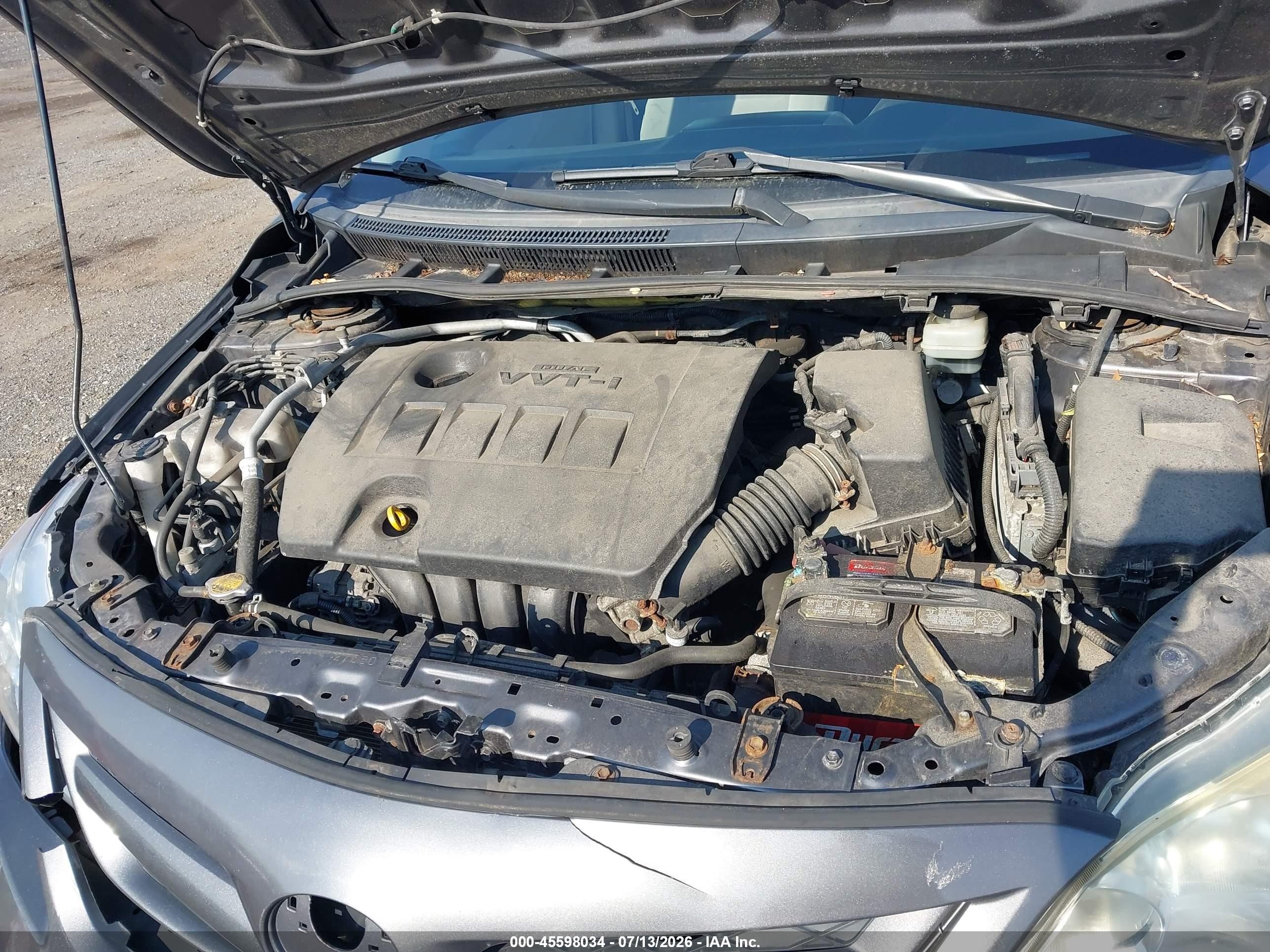 2011 Toyota Corolla Le Серый vin: JTDBU4EE6B9148113