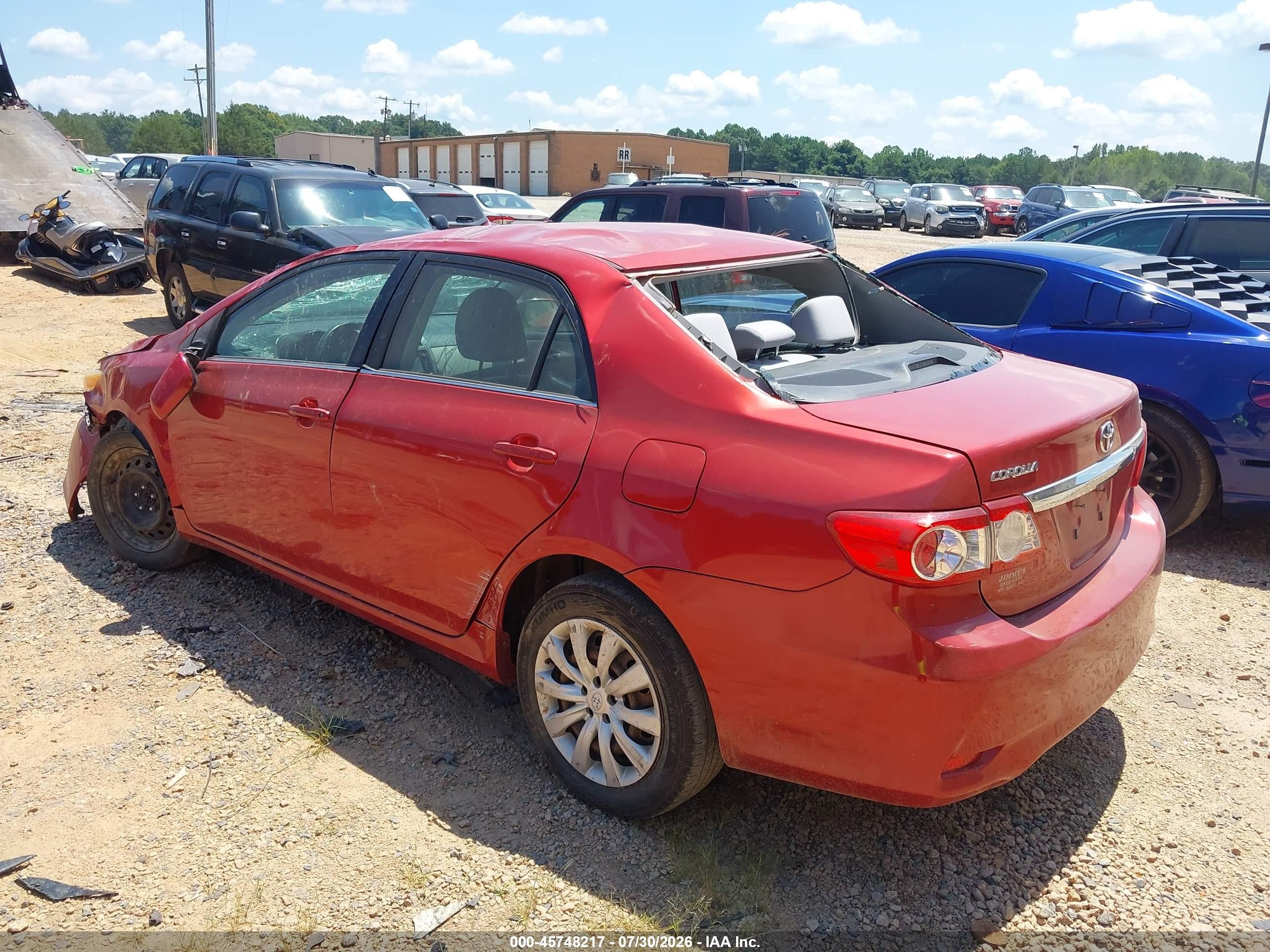 2013 Toyota Corolla Le Red vin: JTDBU4EE6DJ119034