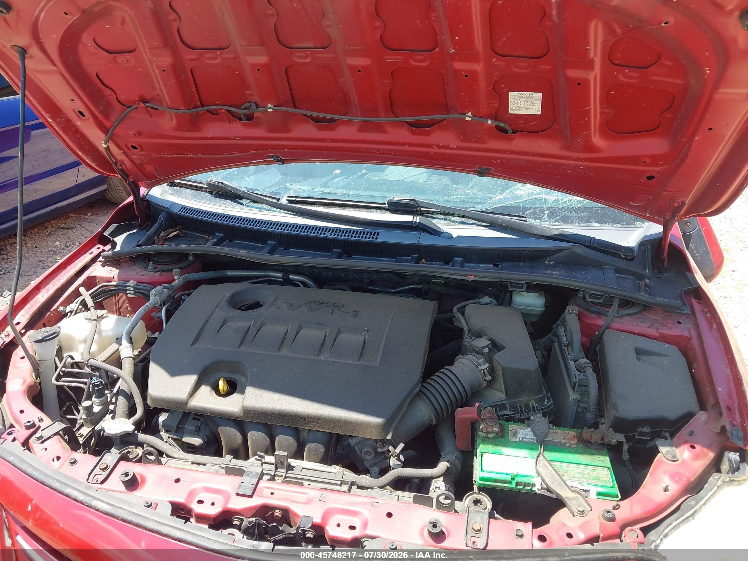 2013 Toyota Corolla Le Red vin: JTDBU4EE6DJ119034
