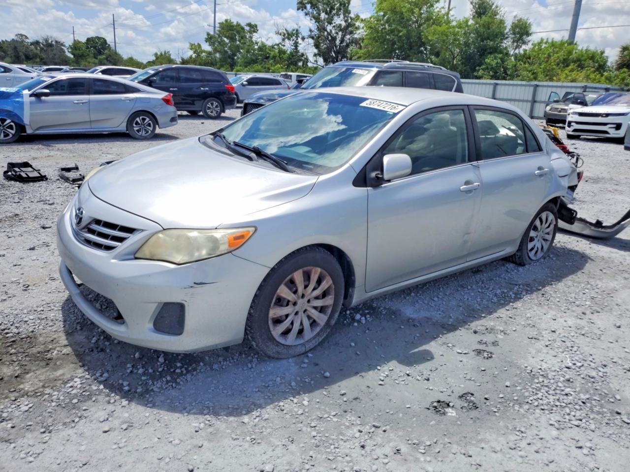 2013 Toyota Corolla Le Silver vin: JTDBU4EE6DJ122371
