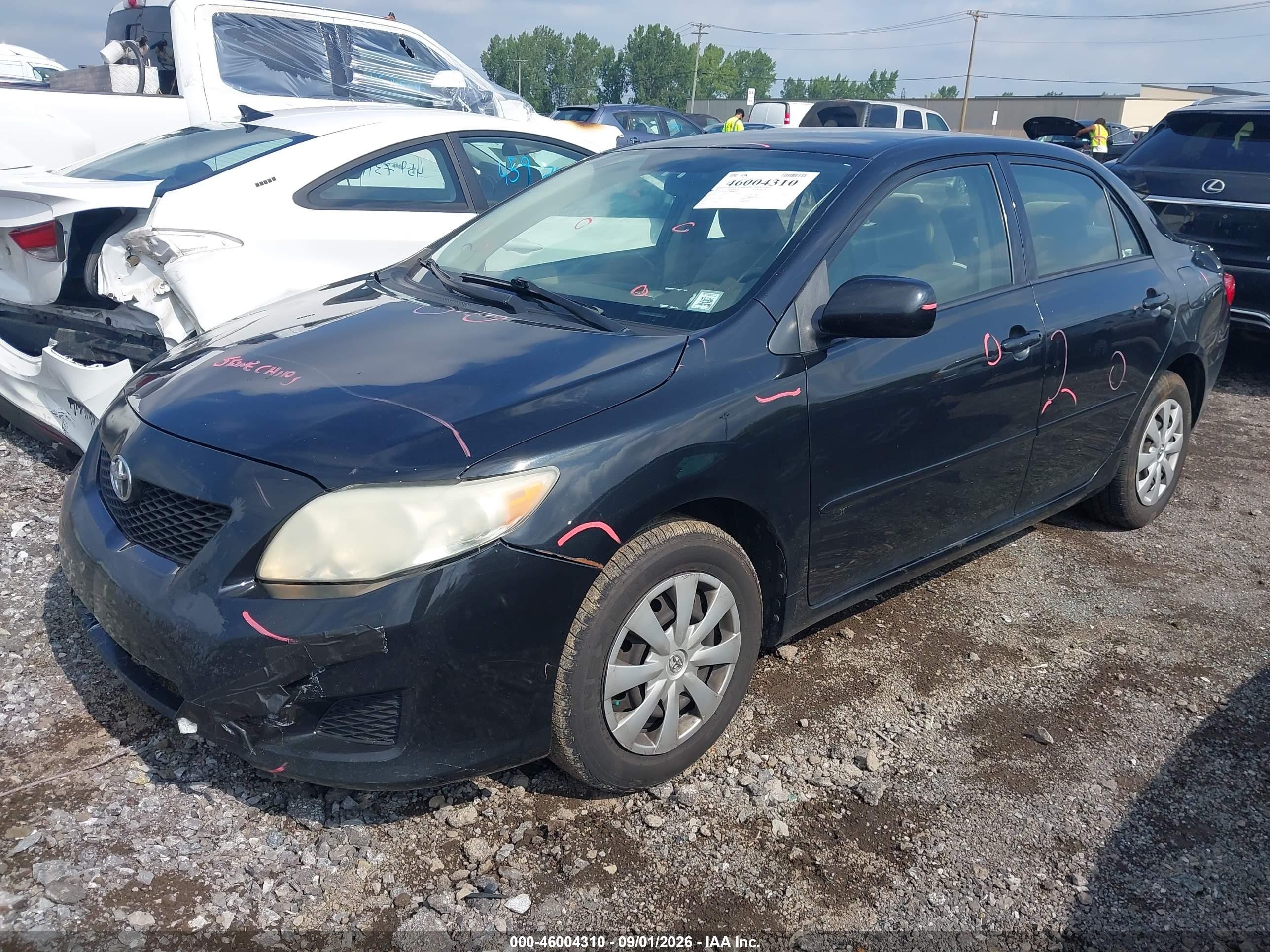 2010 Toyota Corolla Le Черный vin: JTDBU4EE7A9098420