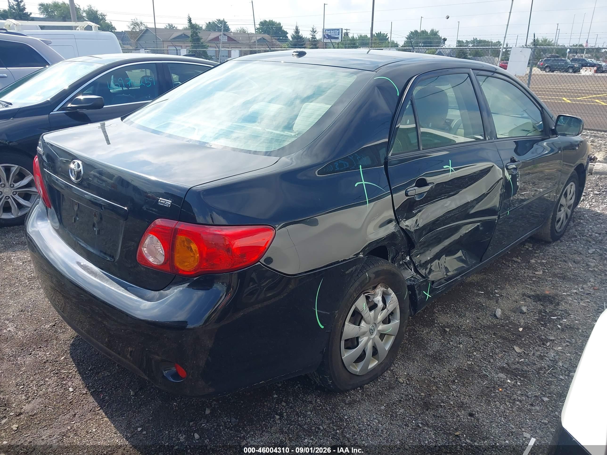 2010 Toyota Corolla Le Черный vin: JTDBU4EE7A9098420