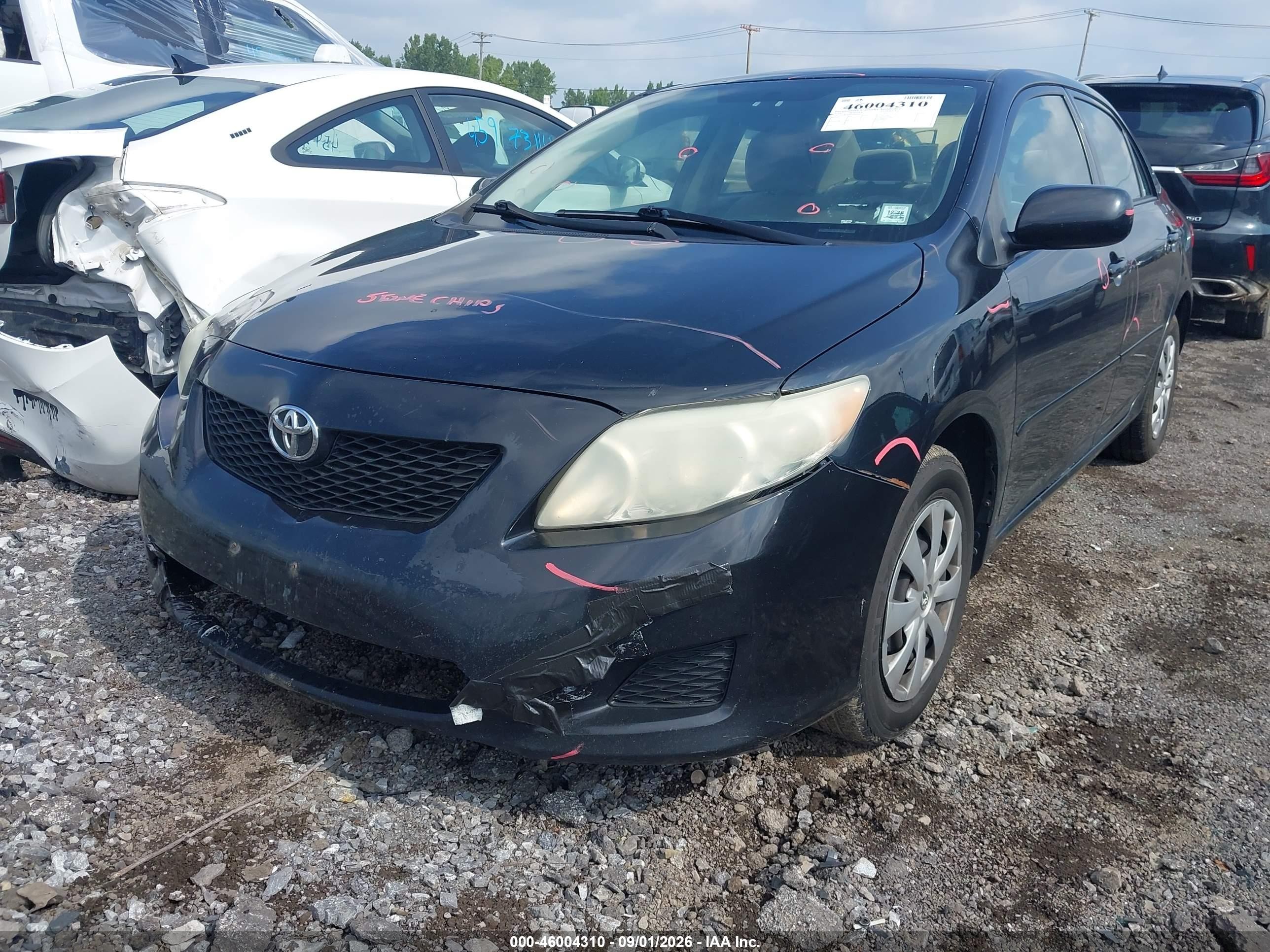 2010 Toyota Corolla Le Черный vin: JTDBU4EE7A9098420