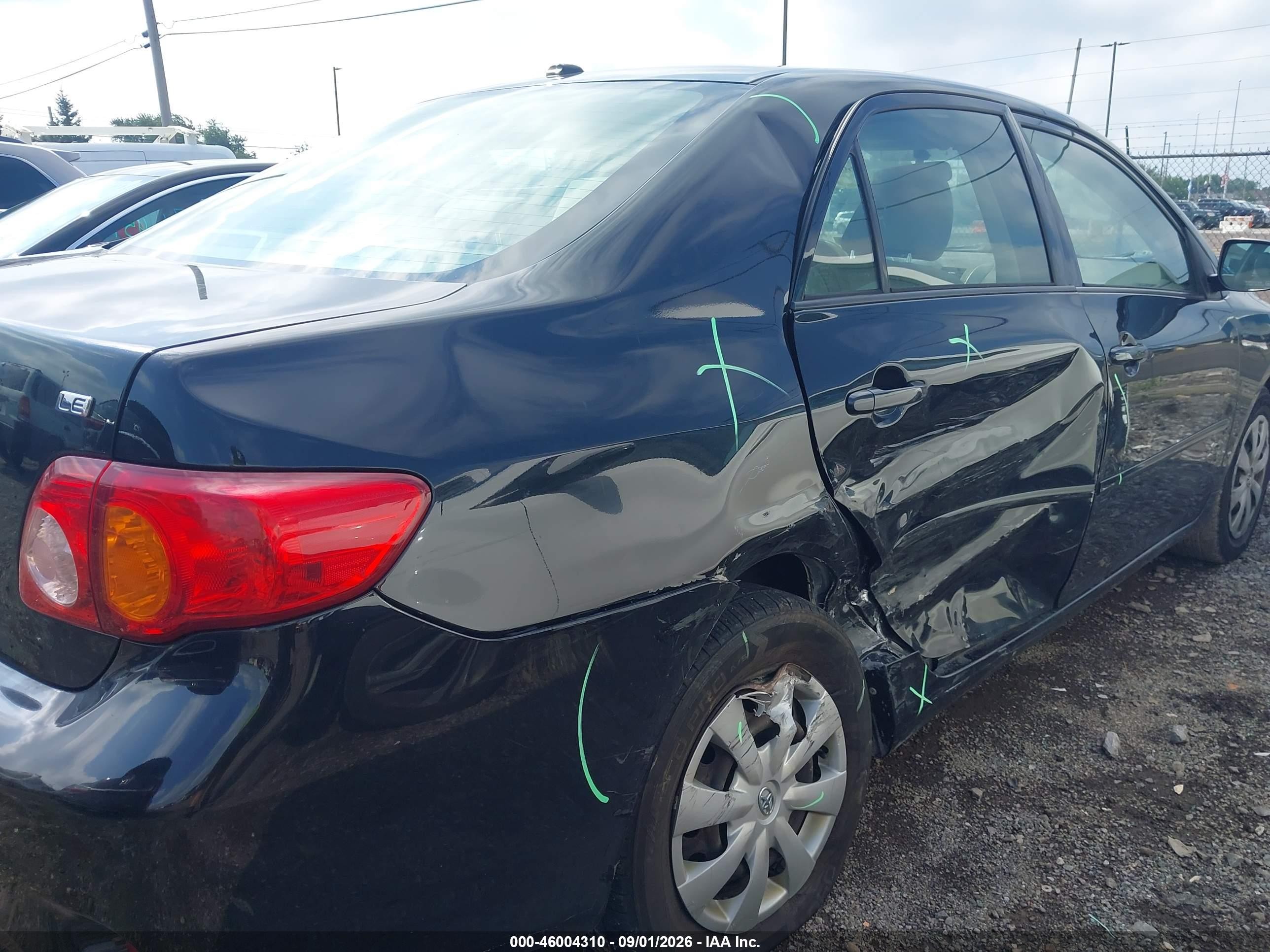 2010 Toyota Corolla Le Черный vin: JTDBU4EE7A9098420