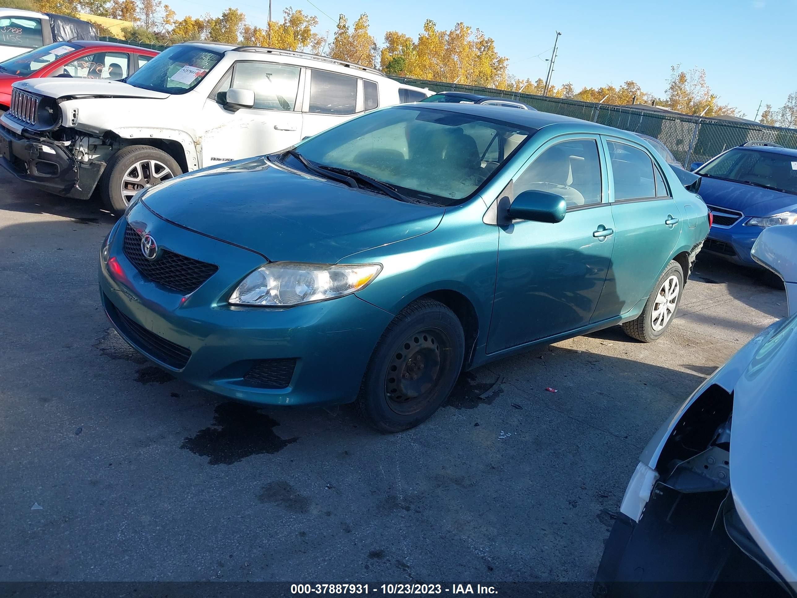 2010 Toyota Corolla Le Turquoise vin: JTDBU4EE7A9111750