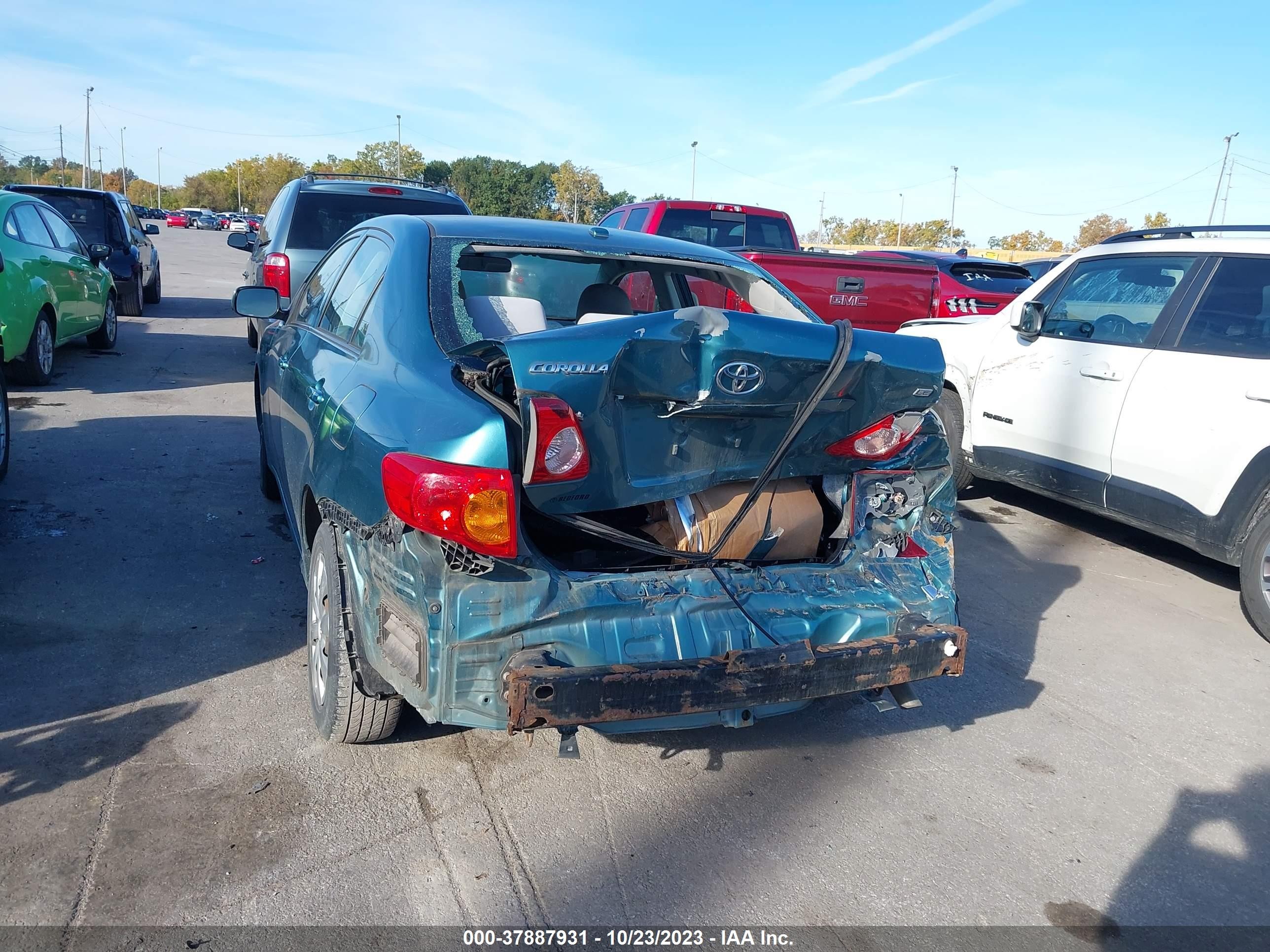 2010 Toyota Corolla Le Turquoise vin: JTDBU4EE7A9111750