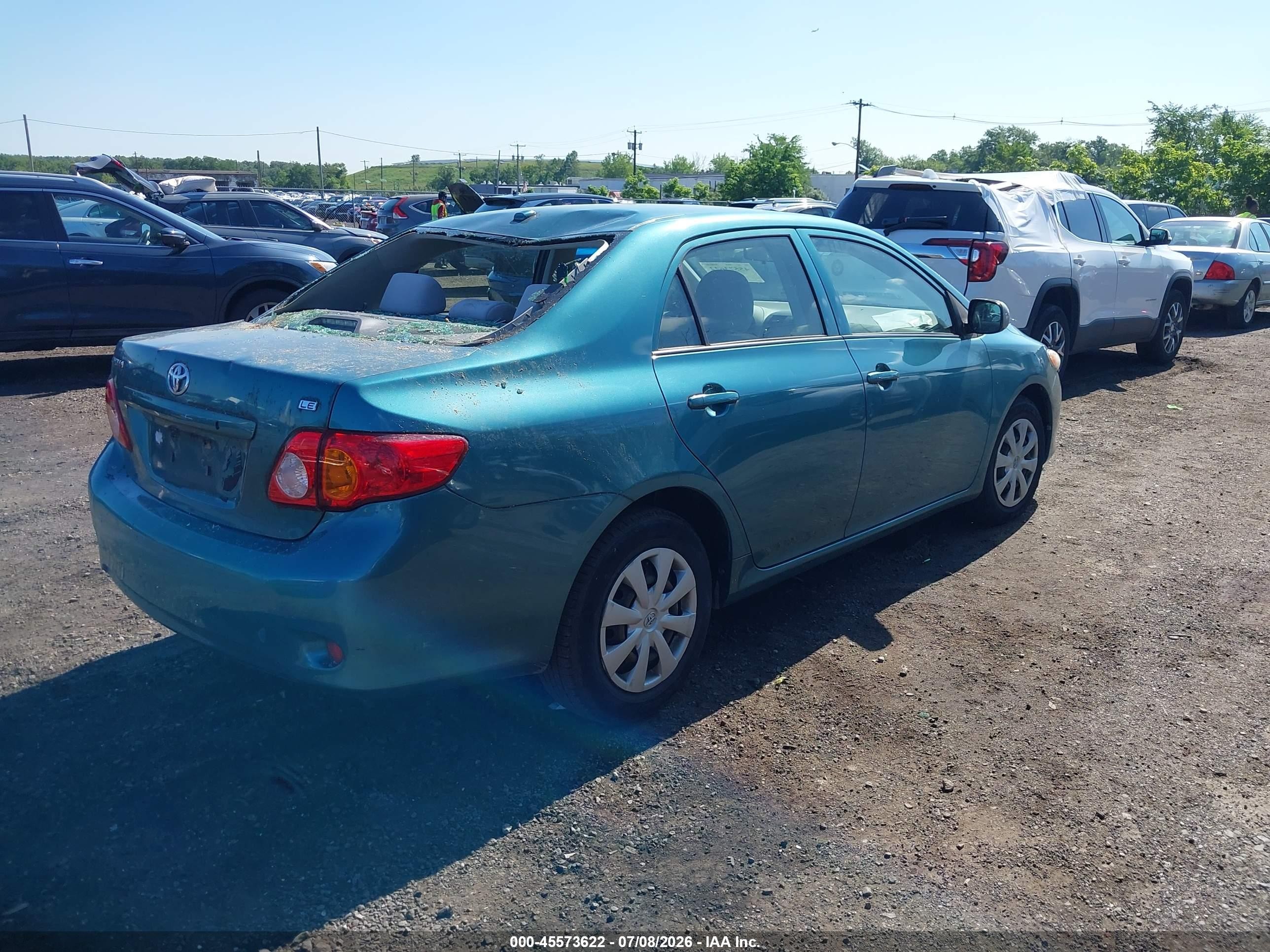 2010 Toyota Corolla Le Blue vin: JTDBU4EE7A9115331
