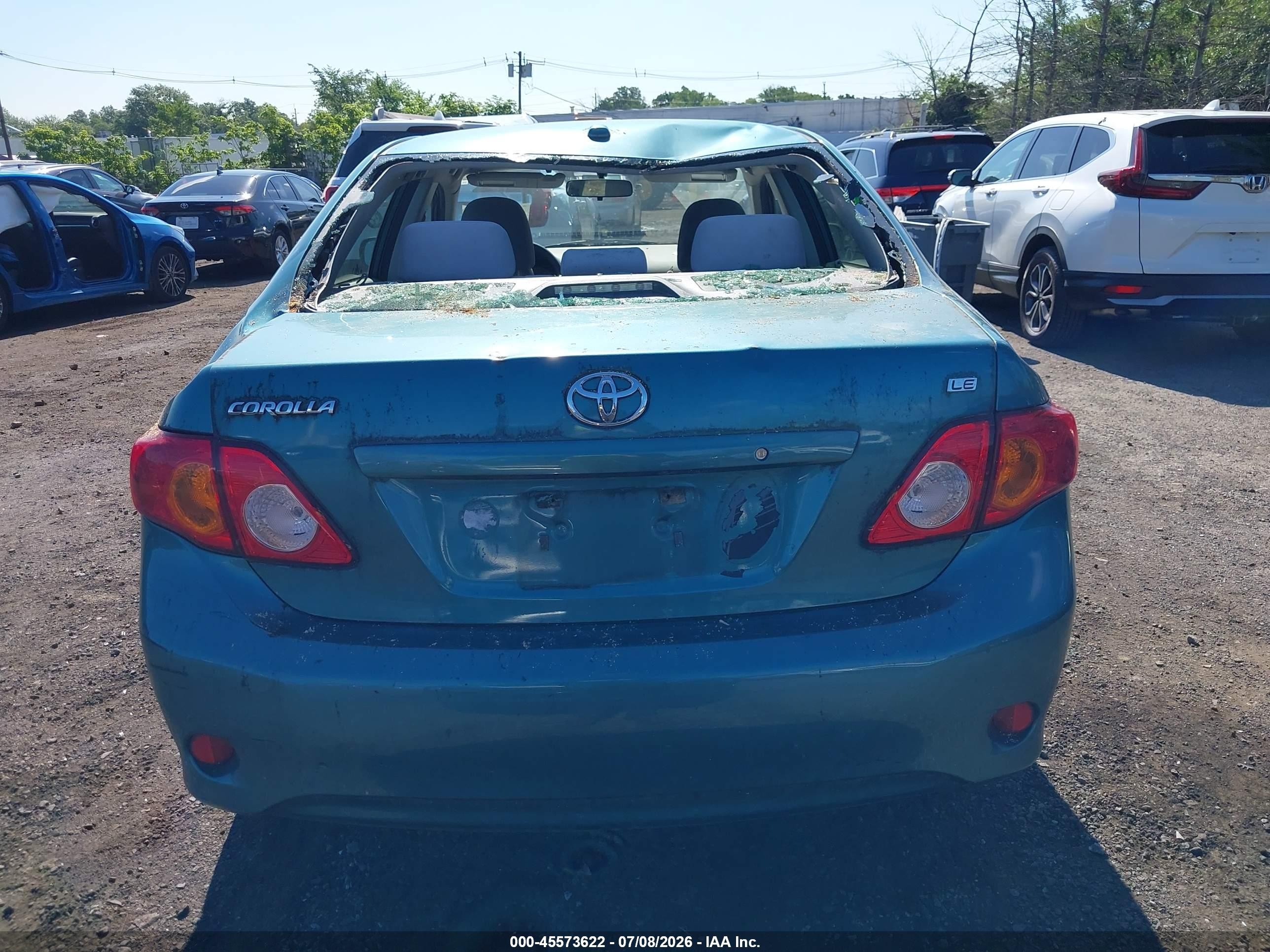 2010 Toyota Corolla Le Blue vin: JTDBU4EE7A9115331
