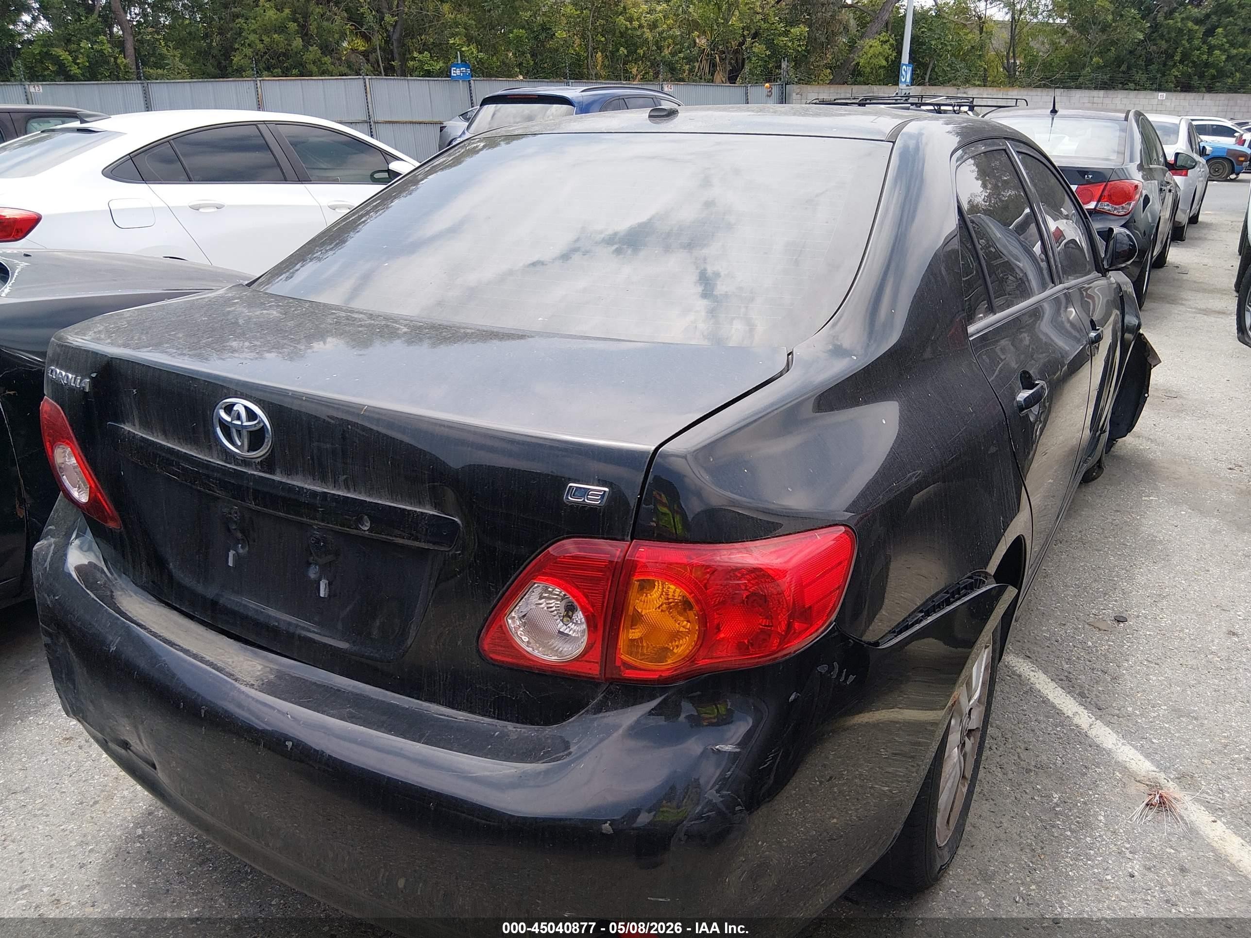 2010 Toyota Corolla Le Black vin: JTDBU4EE7AJ061303