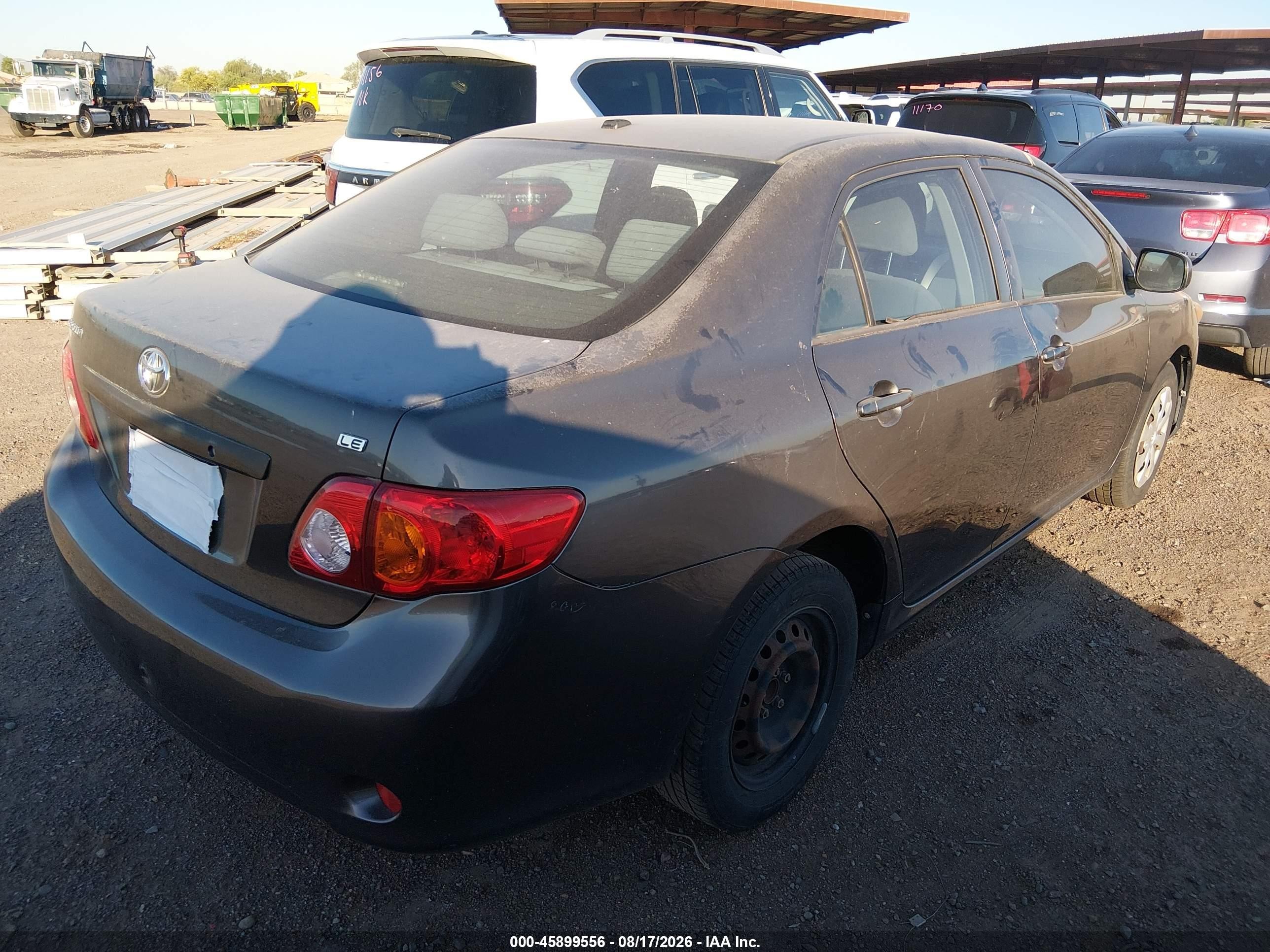 2010 Toyota Corolla Le Gray vin: JTDBU4EE7AJ061737