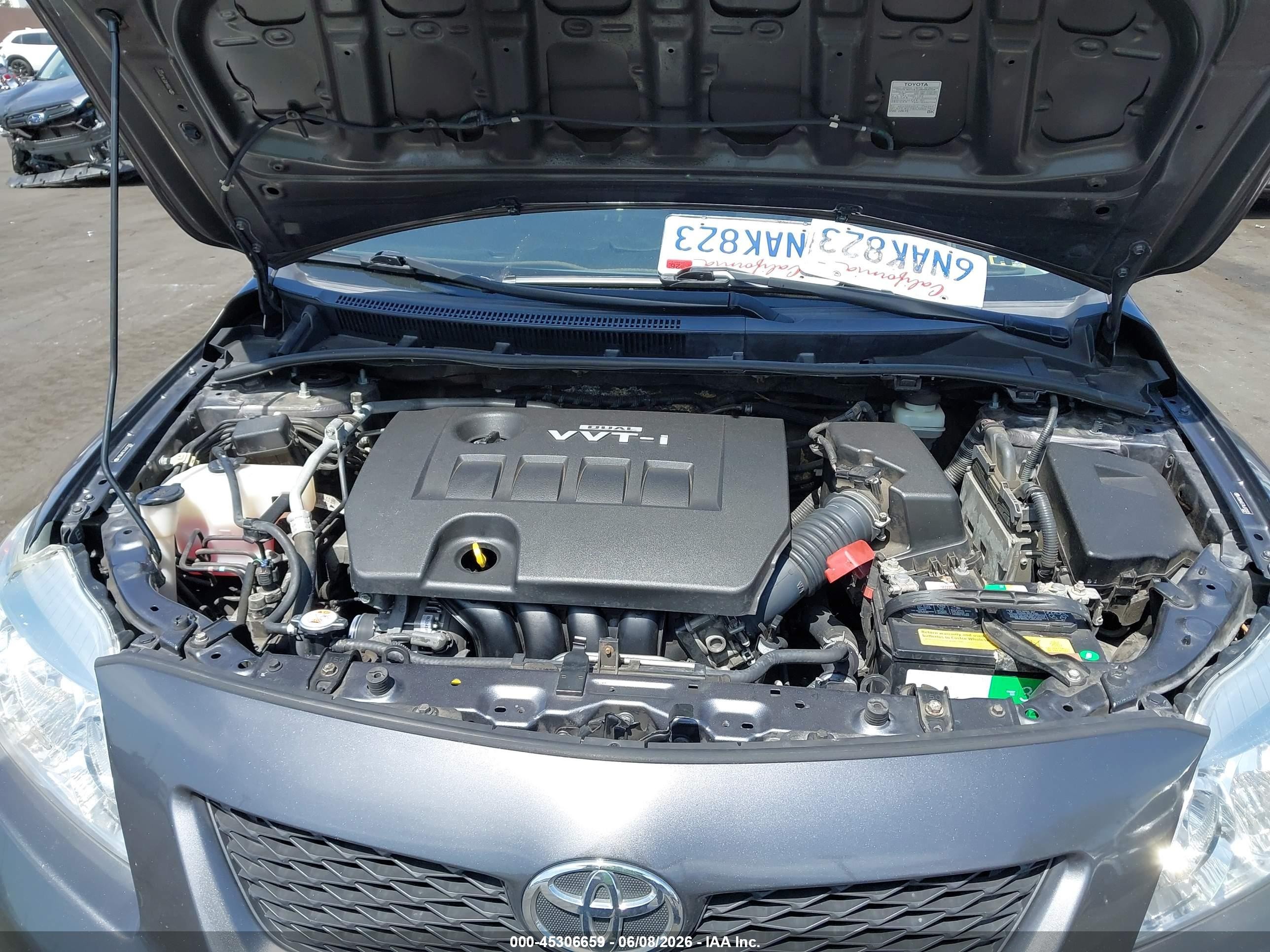 2010 Toyota Corolla Le Gray vin: JTDBU4EE7AJ072303