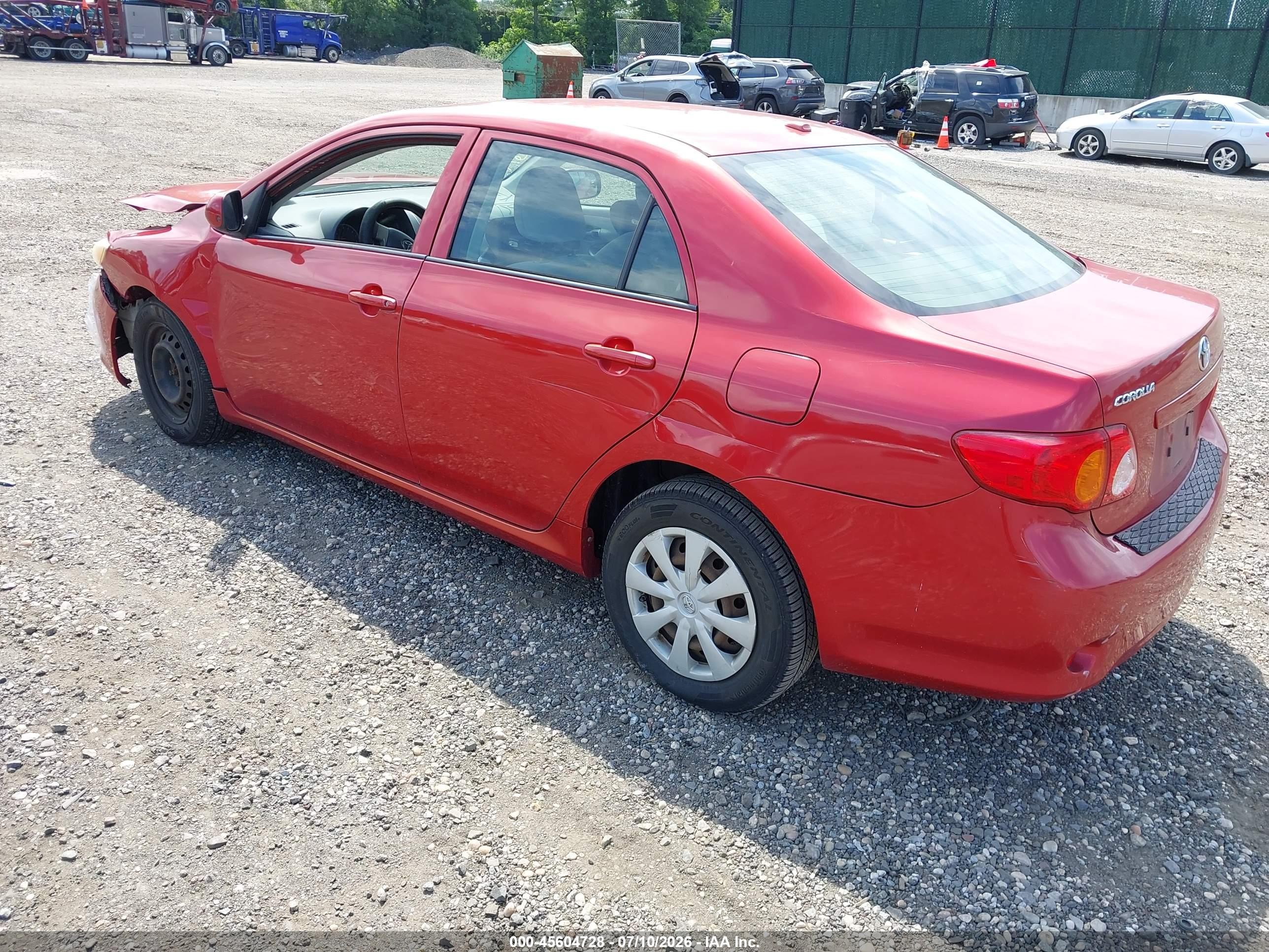 2010 Toyota Corolla Le Red vin: JTDBU4EE7AJ073225