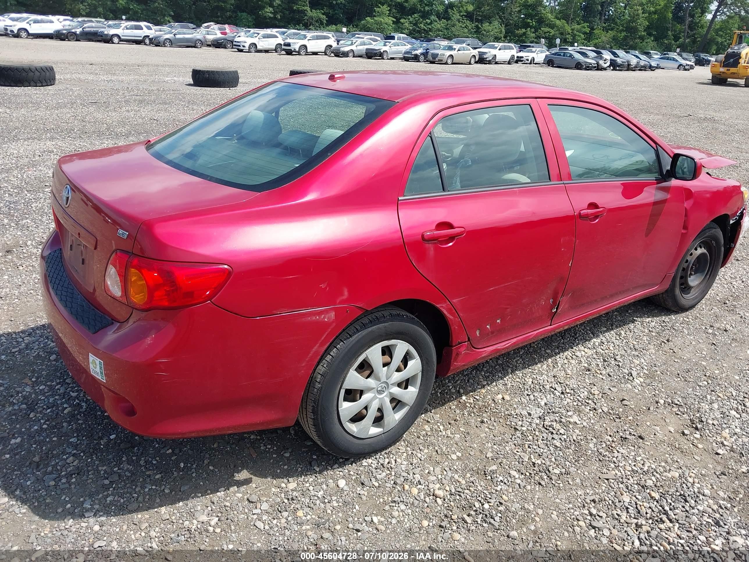 2010 Toyota Corolla Le Red vin: JTDBU4EE7AJ073225