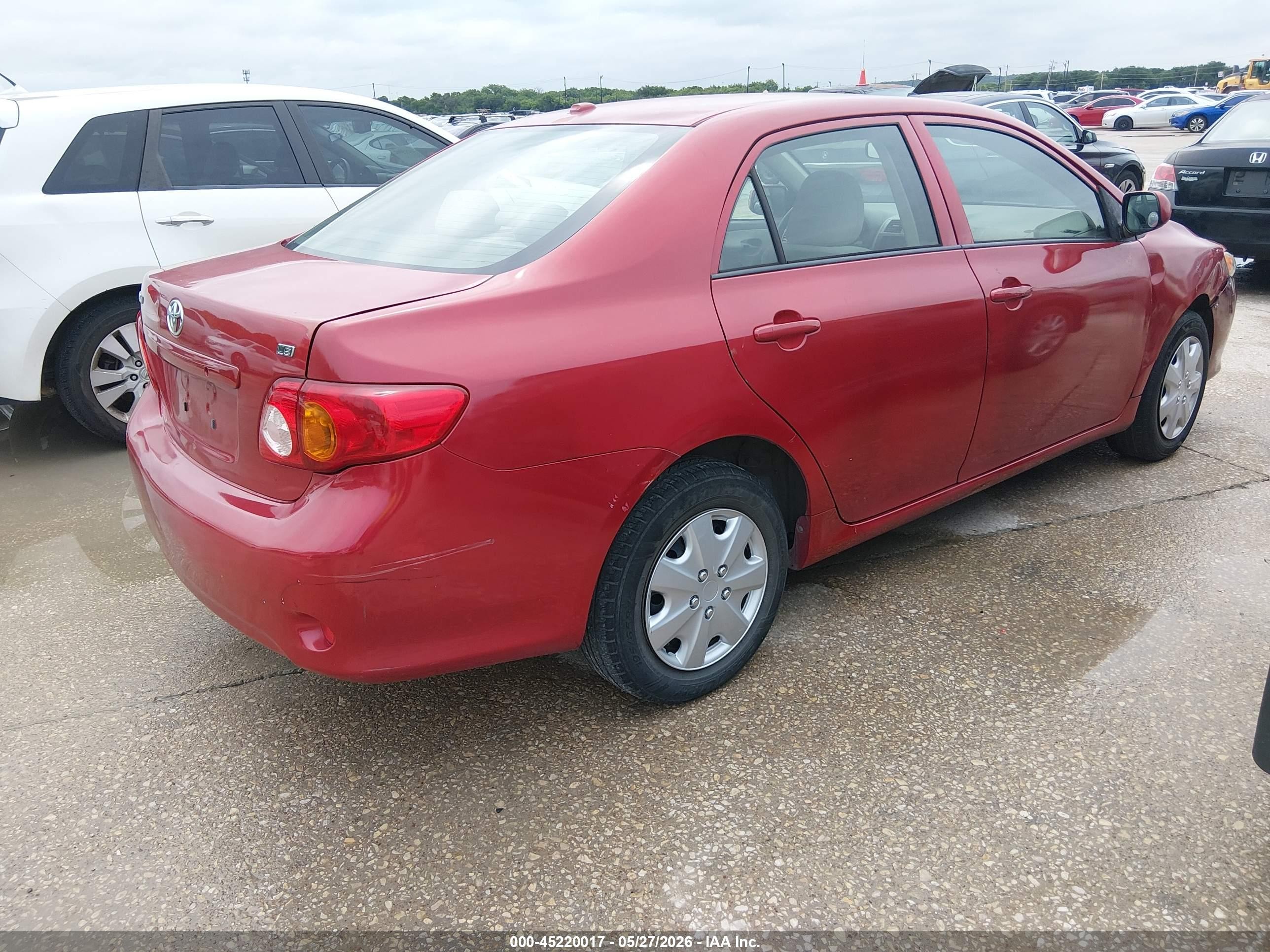 2010 Toyota Corolla Le Красный vin: JTDBU4EE7AJ075315