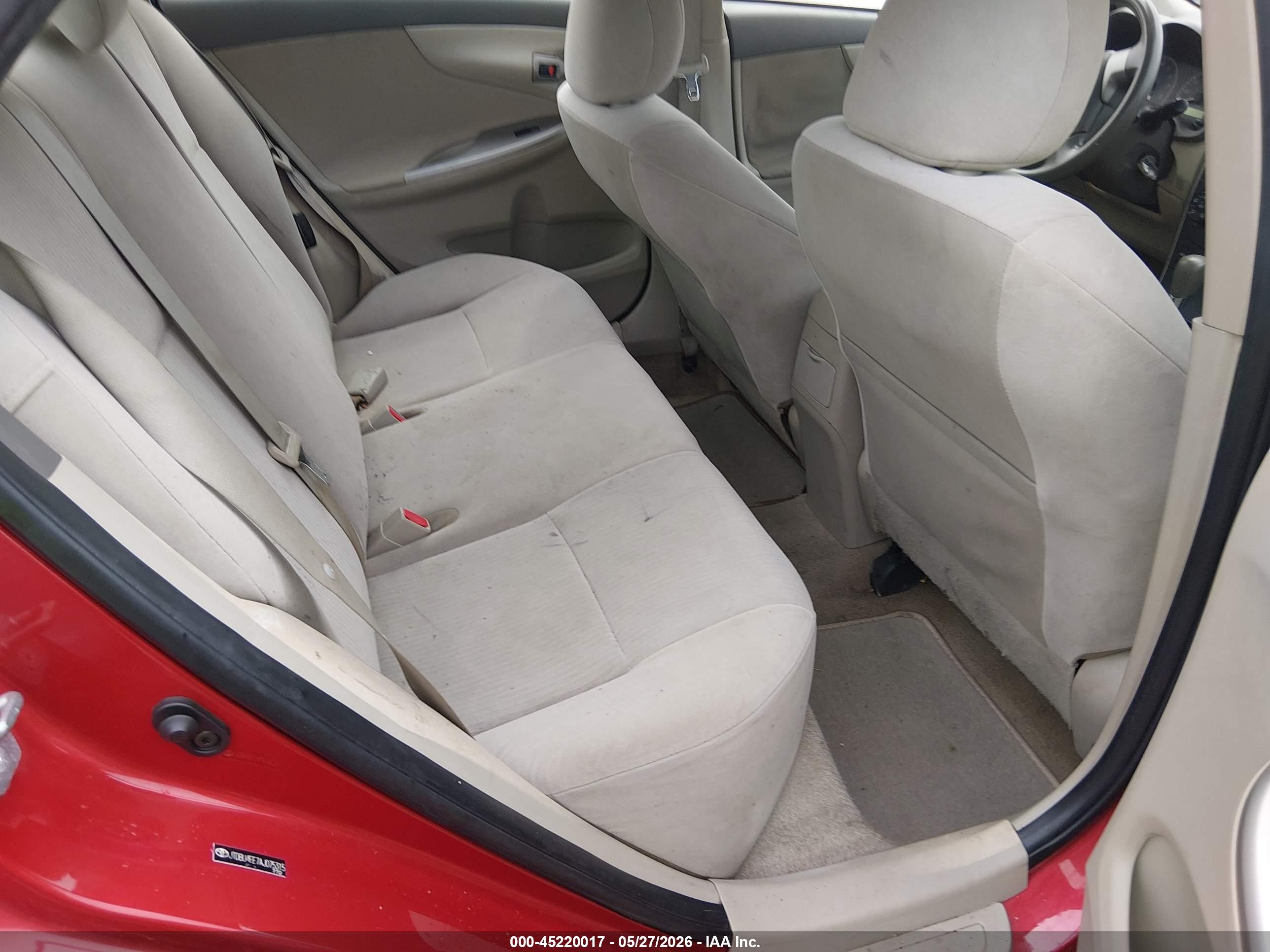 2010 Toyota Corolla Le Красный vin: JTDBU4EE7AJ075315