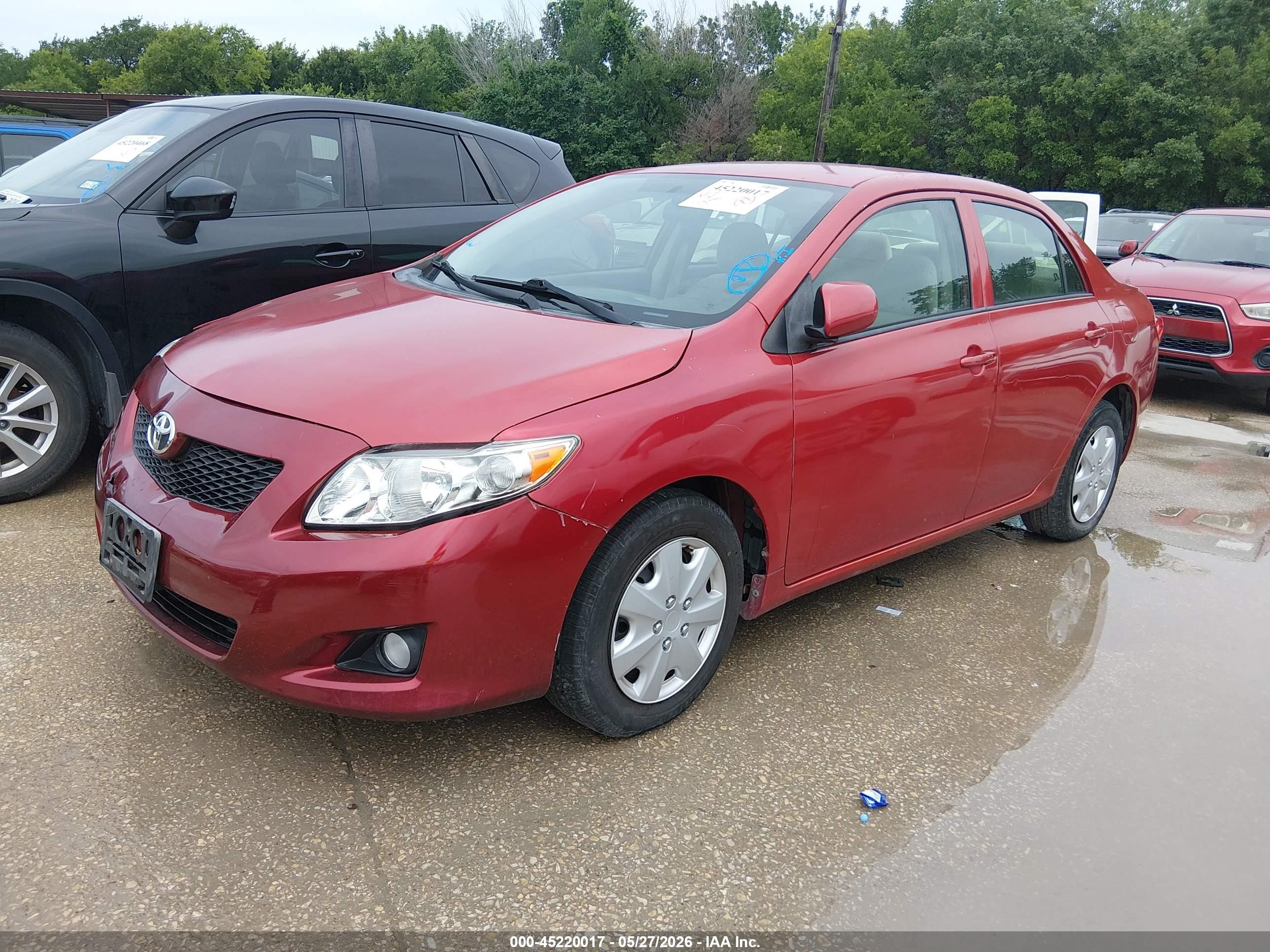2010 Toyota Corolla Le Красный vin: JTDBU4EE7AJ075315