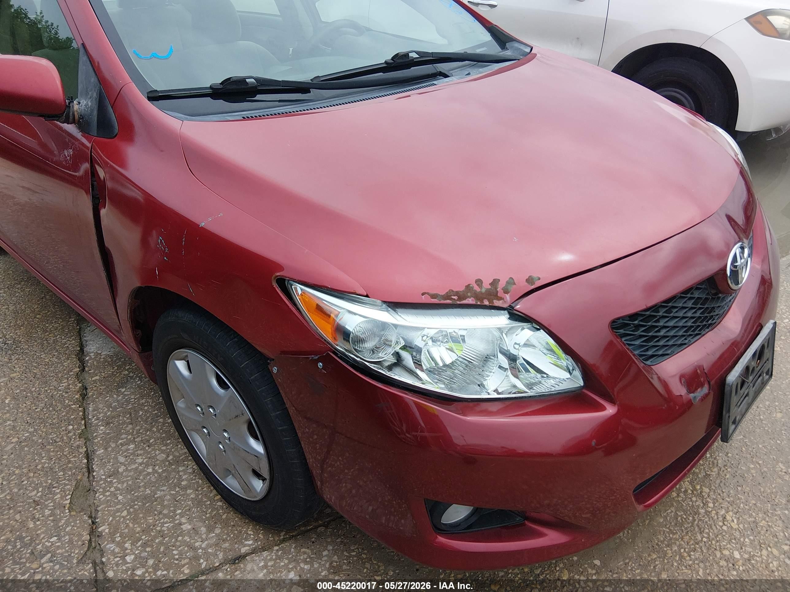 2010 Toyota Corolla Le Красный vin: JTDBU4EE7AJ075315