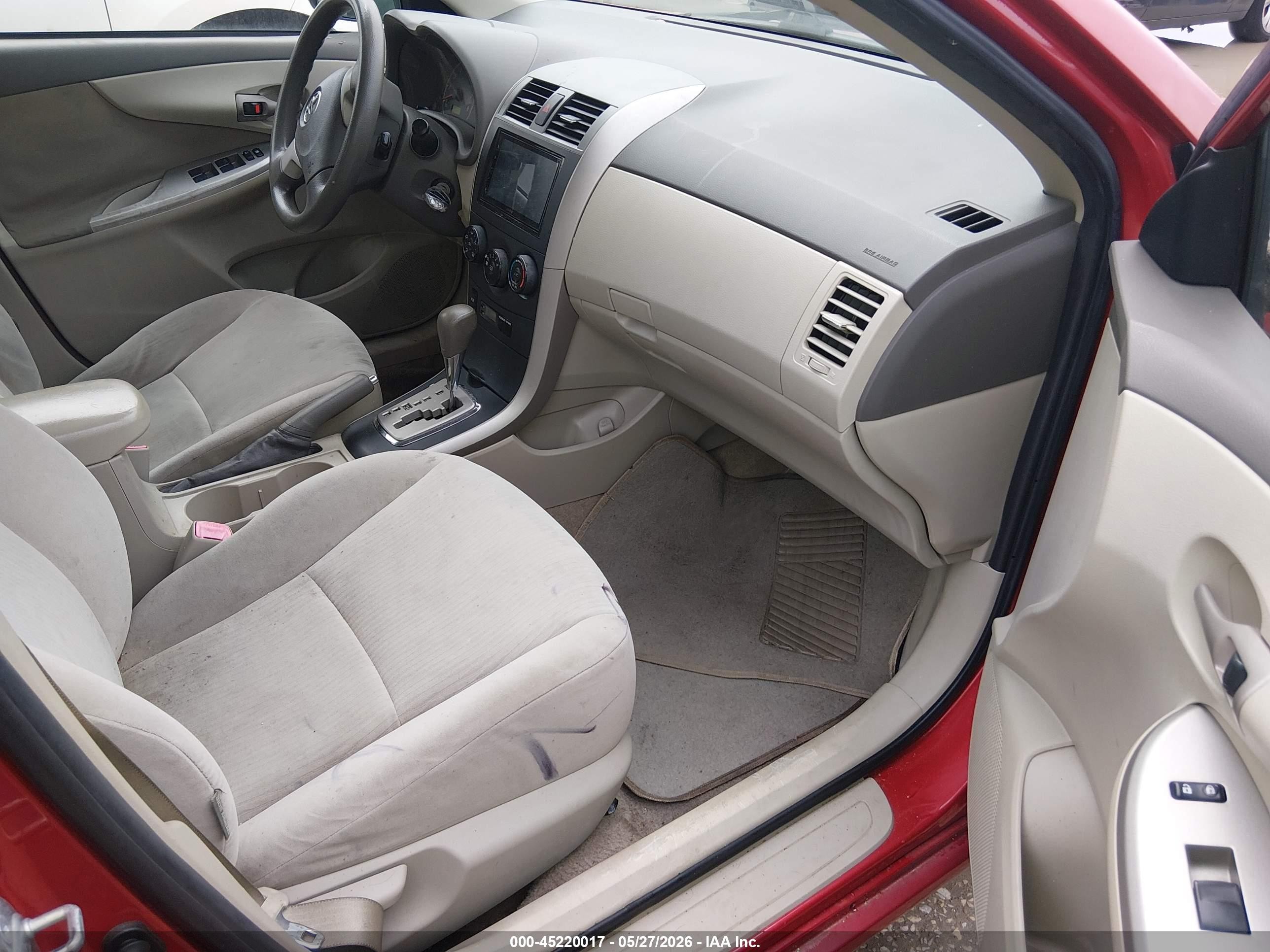 2010 Toyota Corolla Le Красный vin: JTDBU4EE7AJ075315