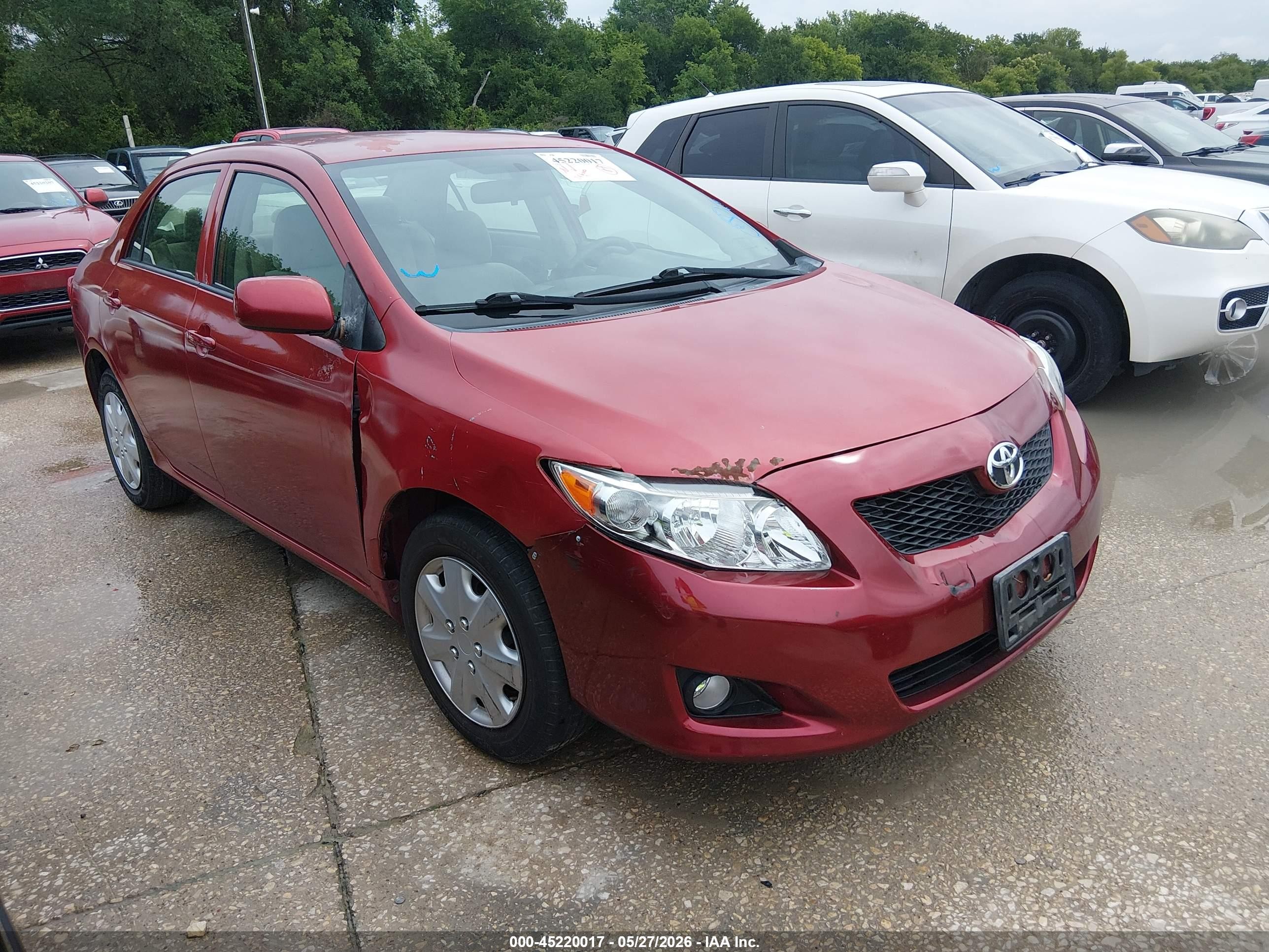 2010 Toyota Corolla Le Красный vin: JTDBU4EE7AJ075315