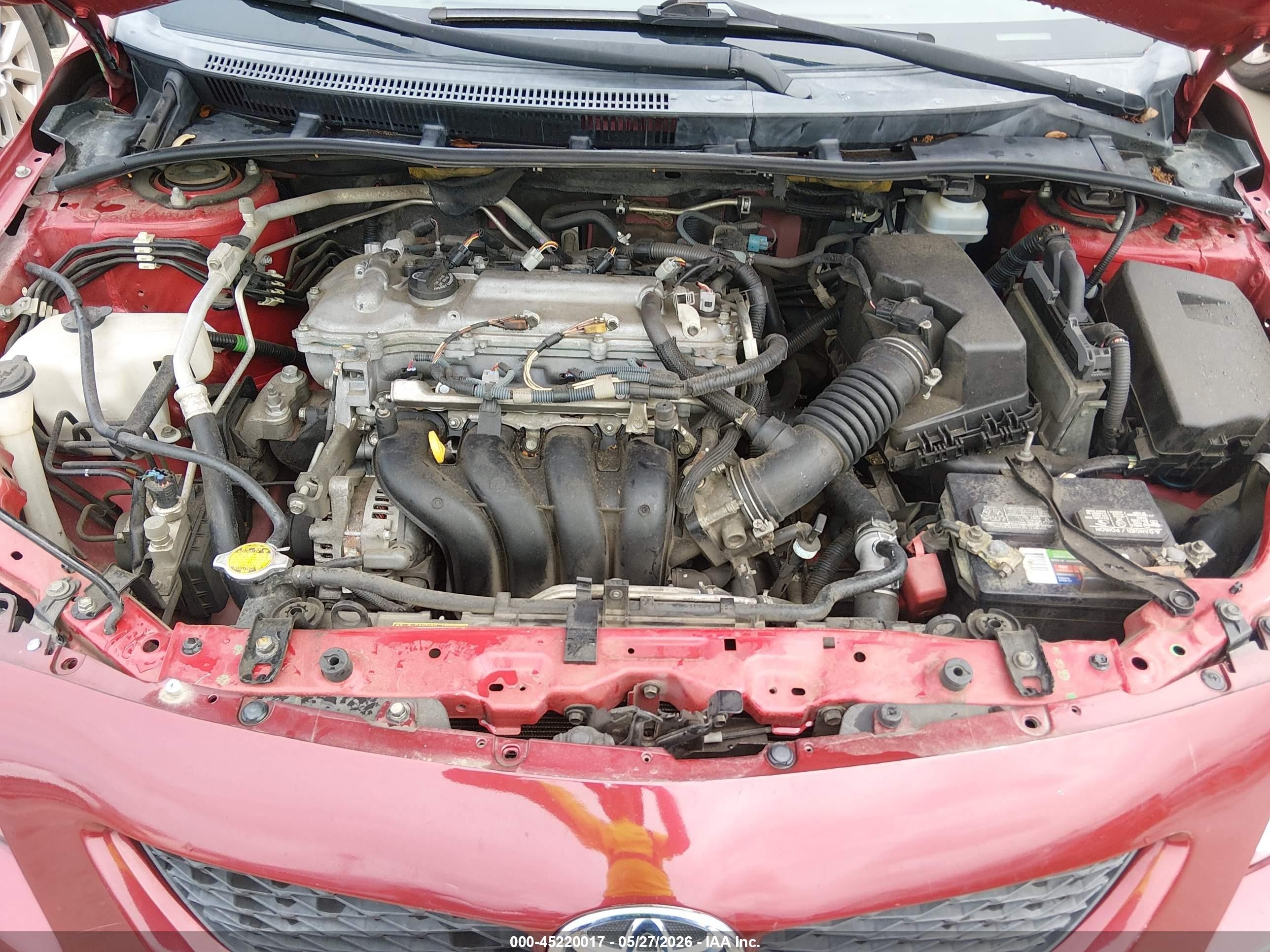 2010 Toyota Corolla Le Красный vin: JTDBU4EE7AJ075315