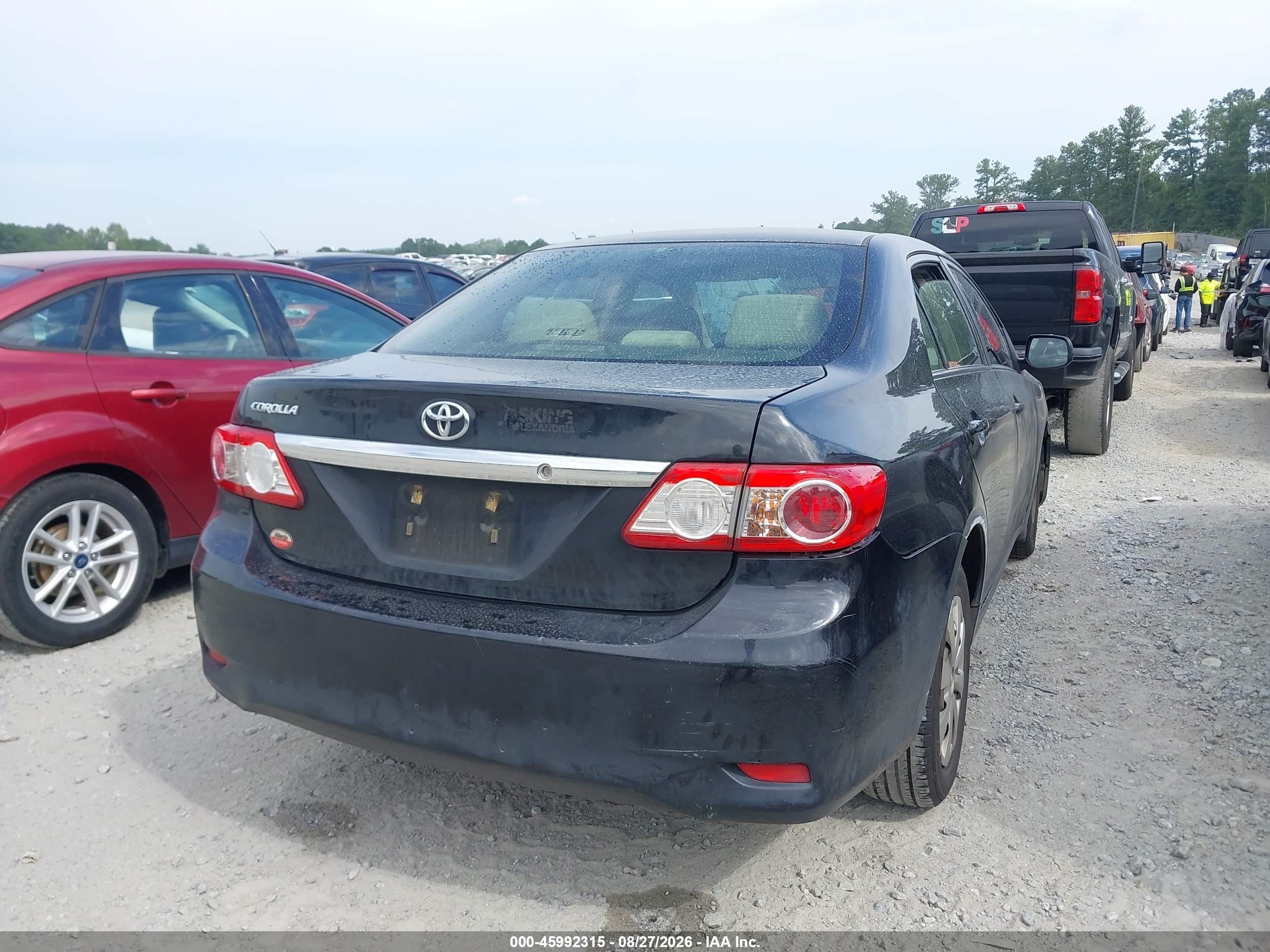2013 Toyota Corolla L Black vin: JTDBU4EE7DJ115736