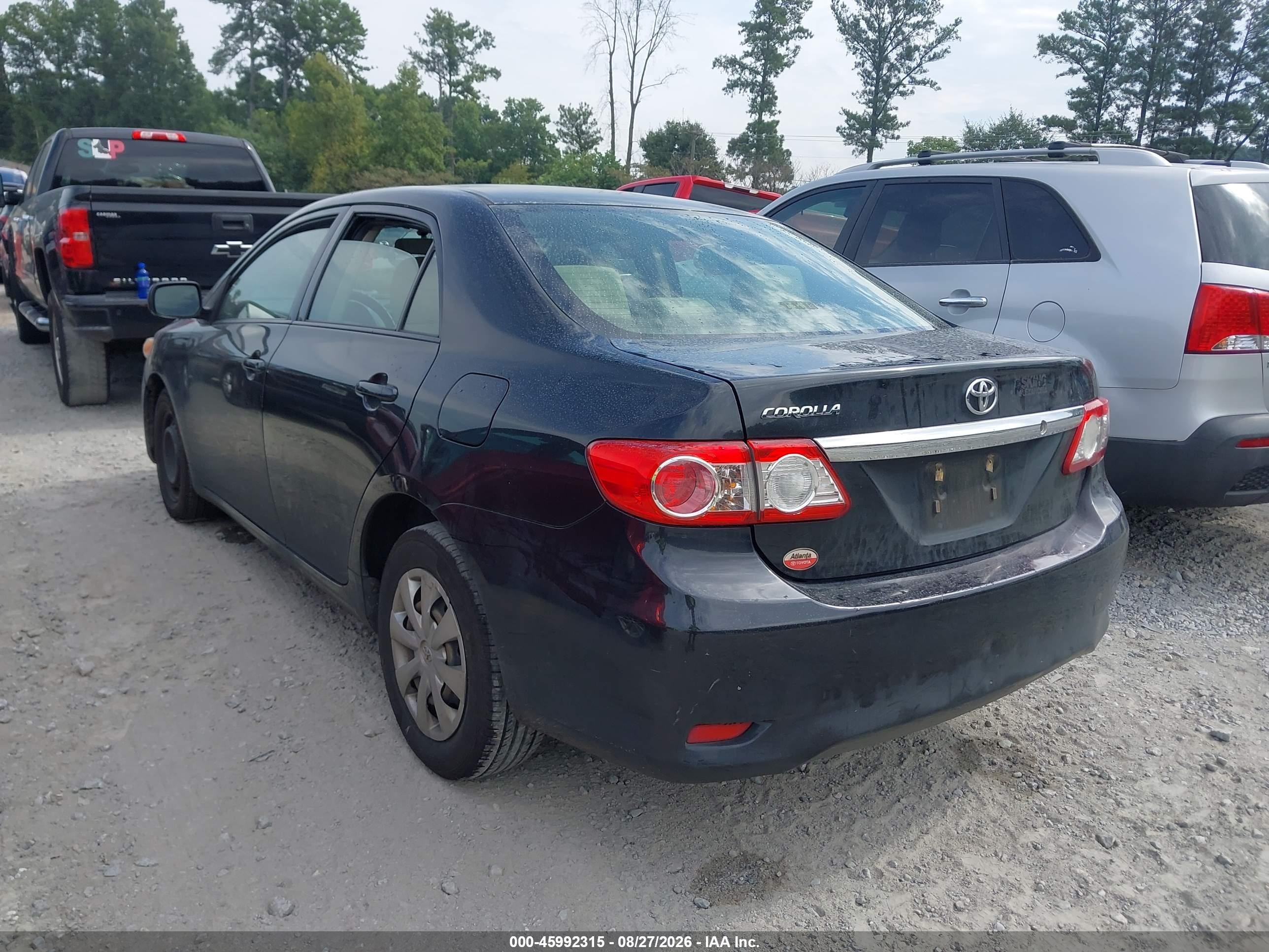 2013 Toyota Corolla L Black vin: JTDBU4EE7DJ115736