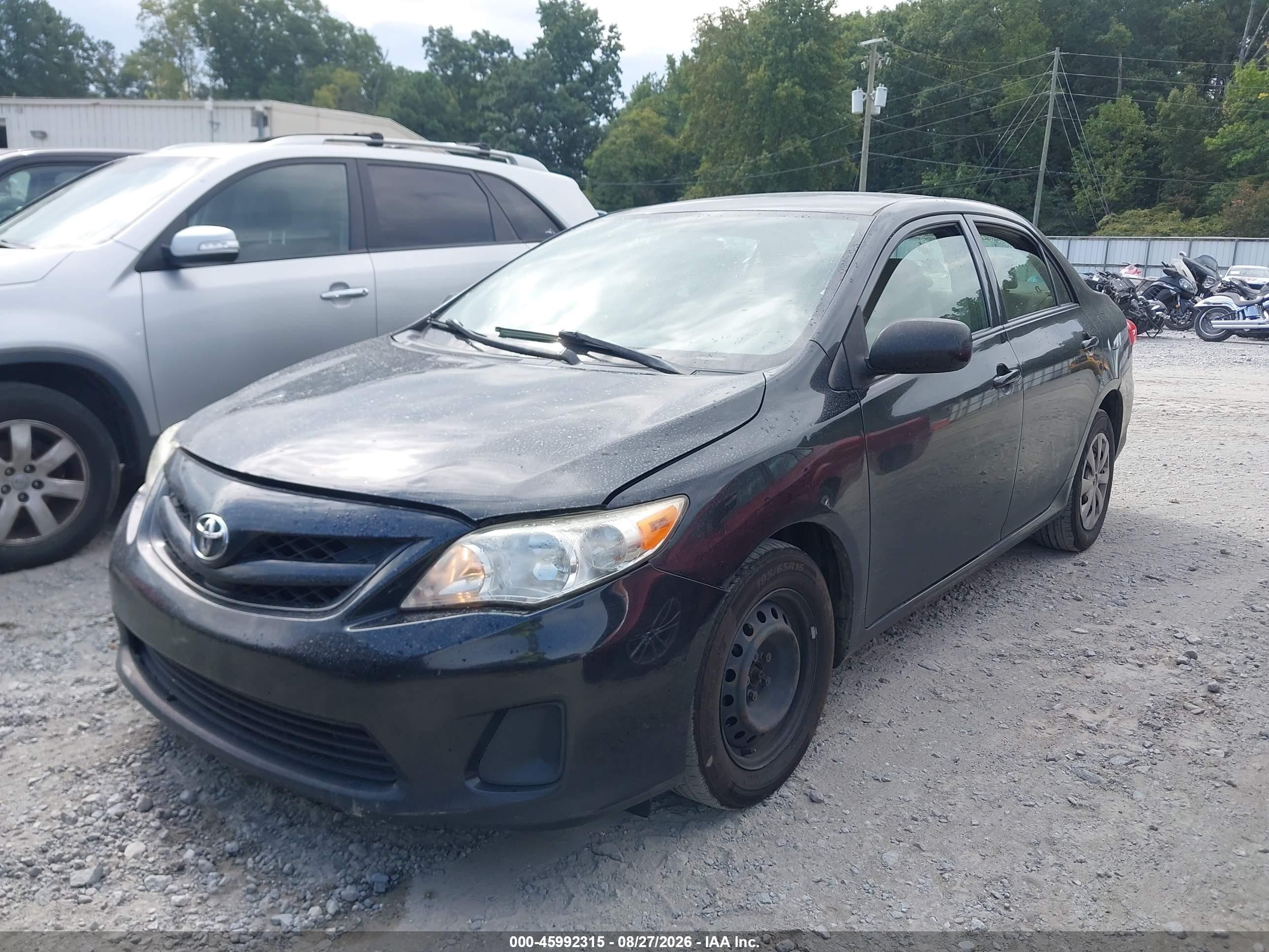 2013 Toyota Corolla L Black vin: JTDBU4EE7DJ115736