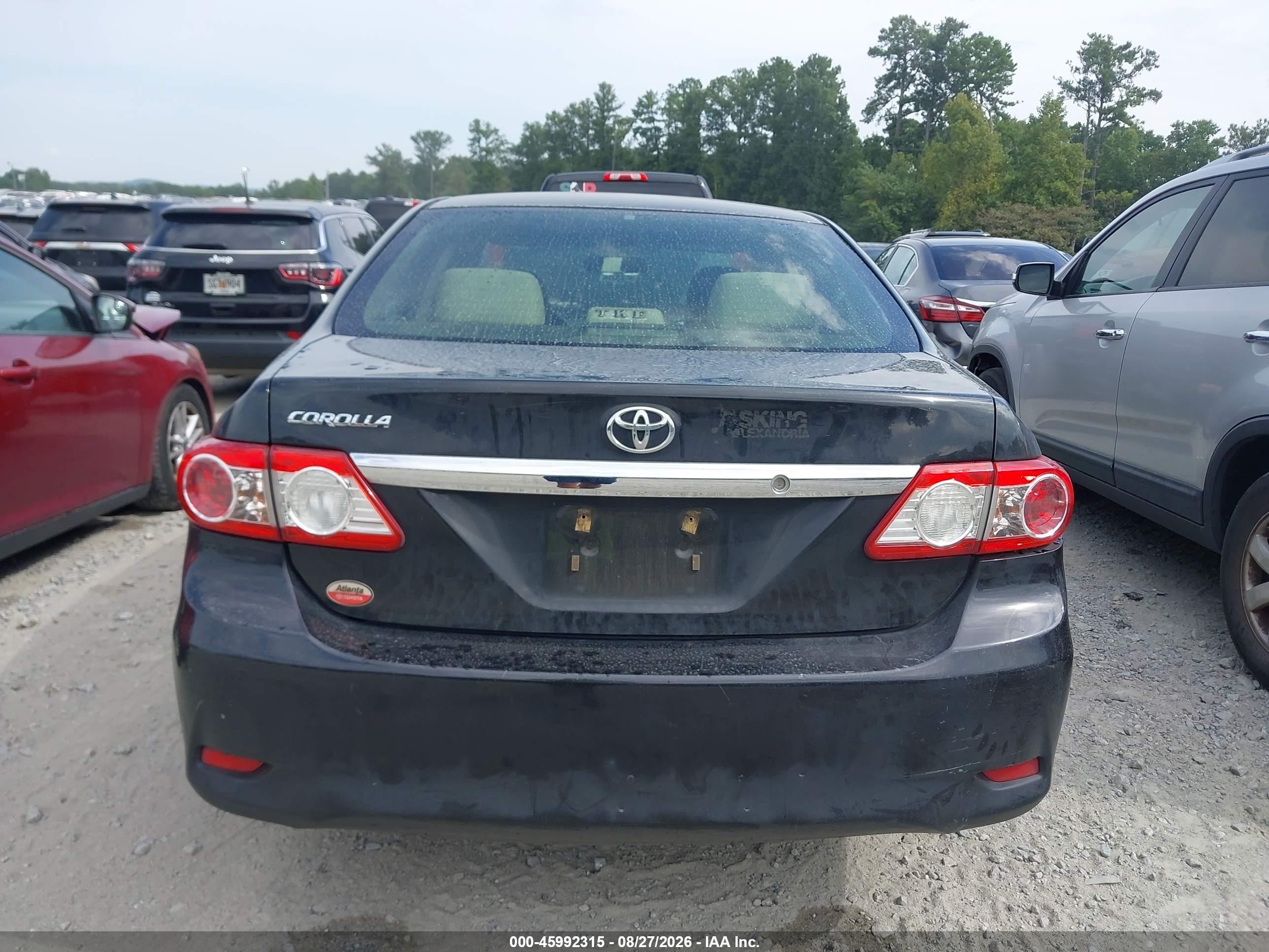 2013 Toyota Corolla L Black vin: JTDBU4EE7DJ115736