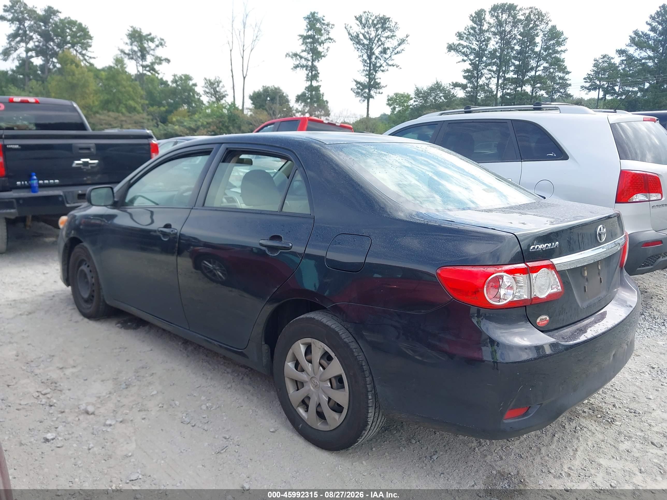 2013 Toyota Corolla L Black vin: JTDBU4EE7DJ115736
