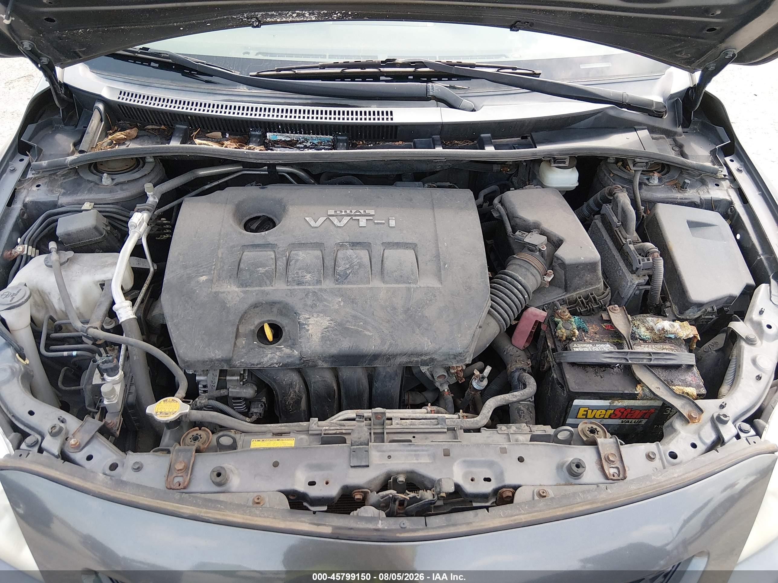 2010 Toyota Corolla Le Серый vin: JTDBU4EE8AJ079485