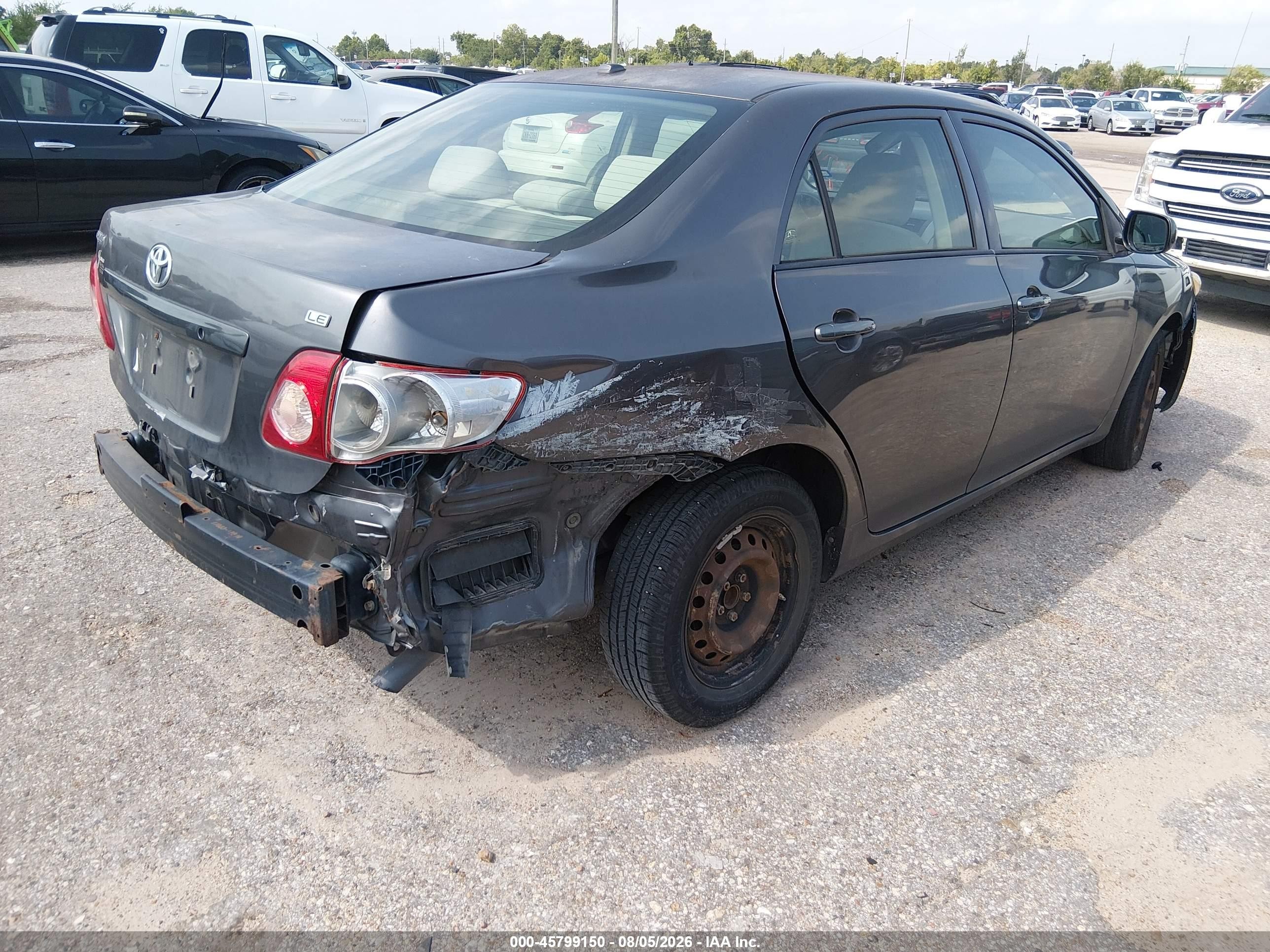 2010 Toyota Corolla Le Серый vin: JTDBU4EE8AJ079485