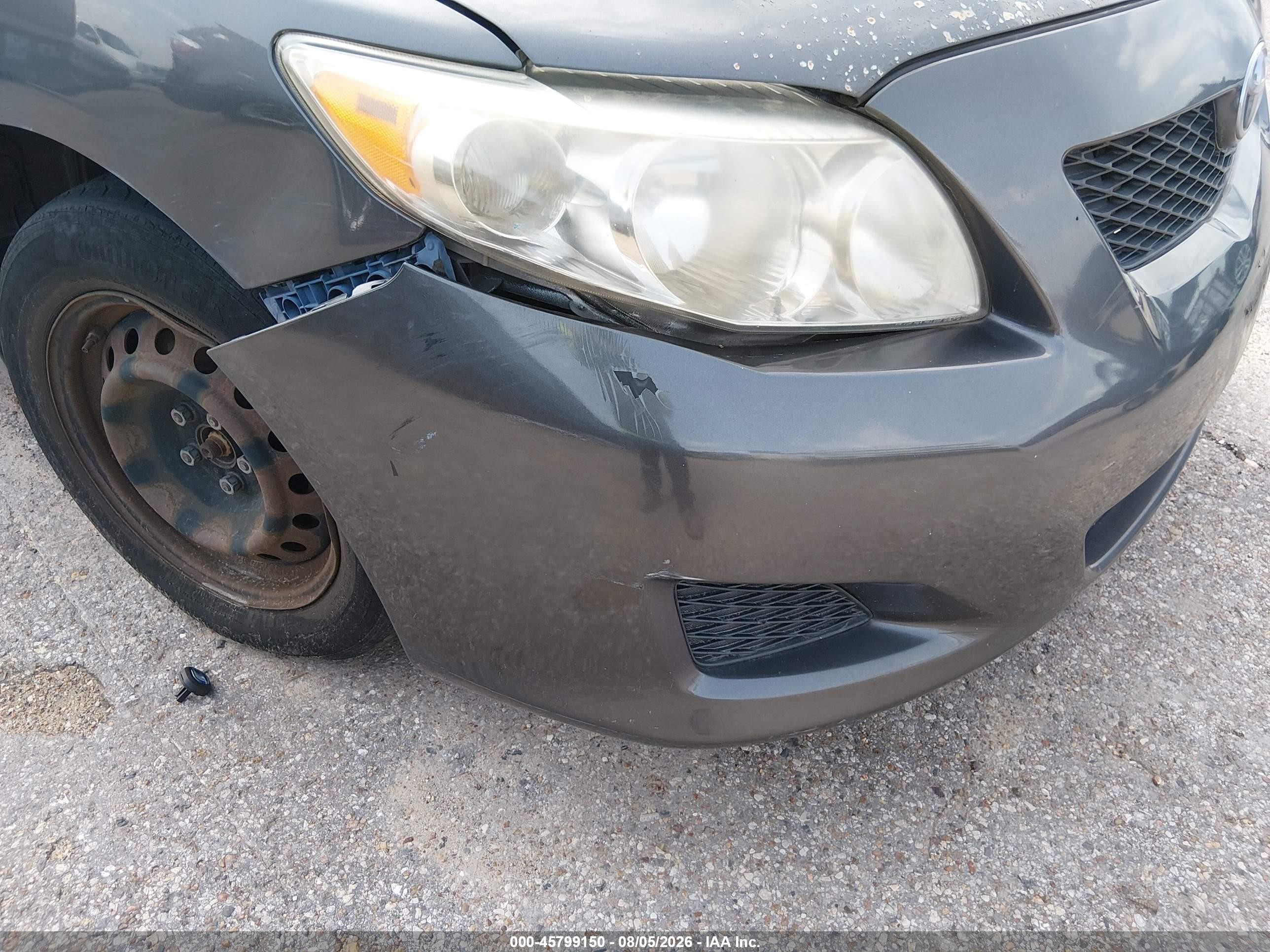 2010 Toyota Corolla Le Серый vin: JTDBU4EE8AJ079485