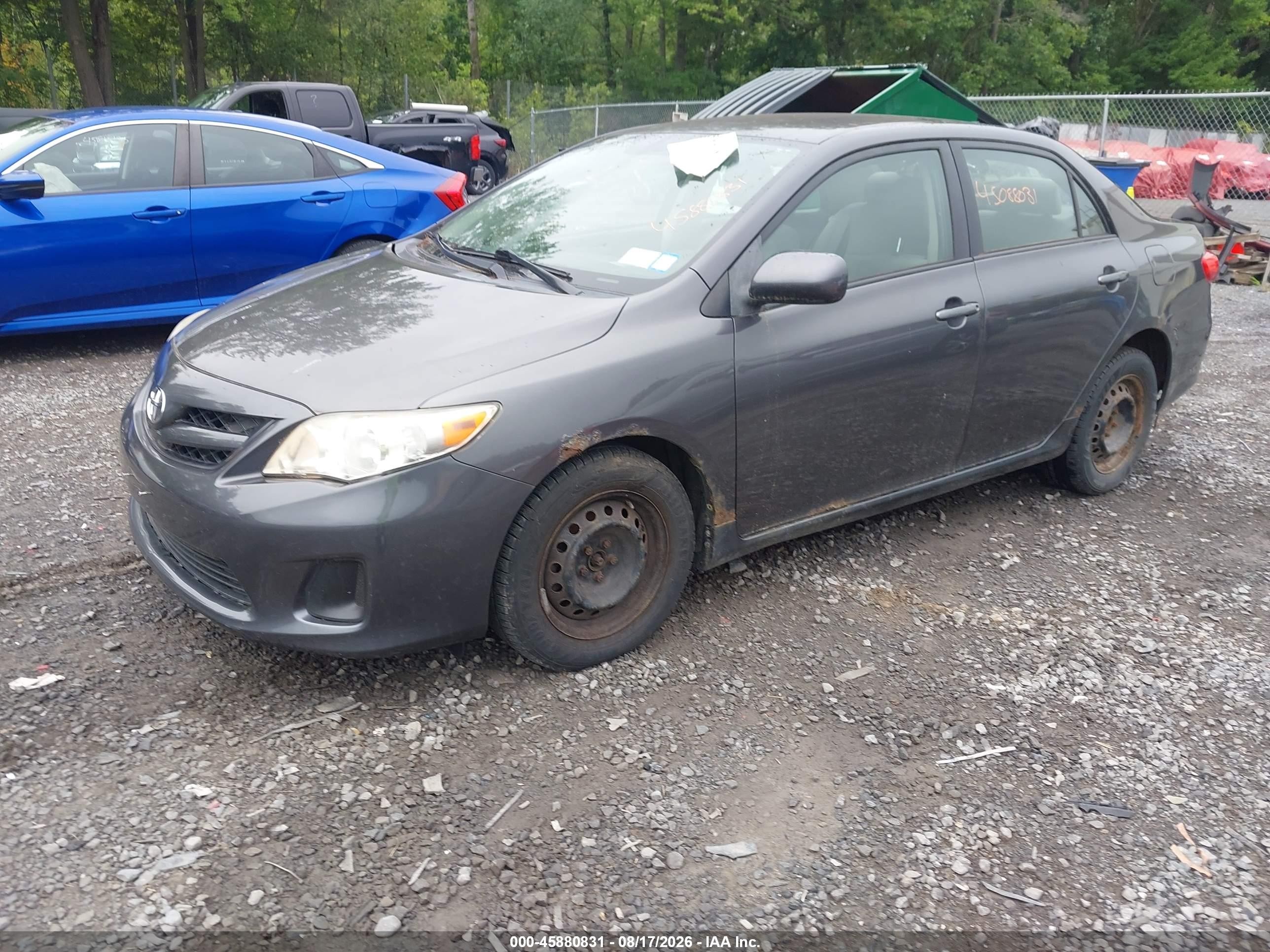 2011 Toyota Corolla Le Gray vin: JTDBU4EE8BJ100613