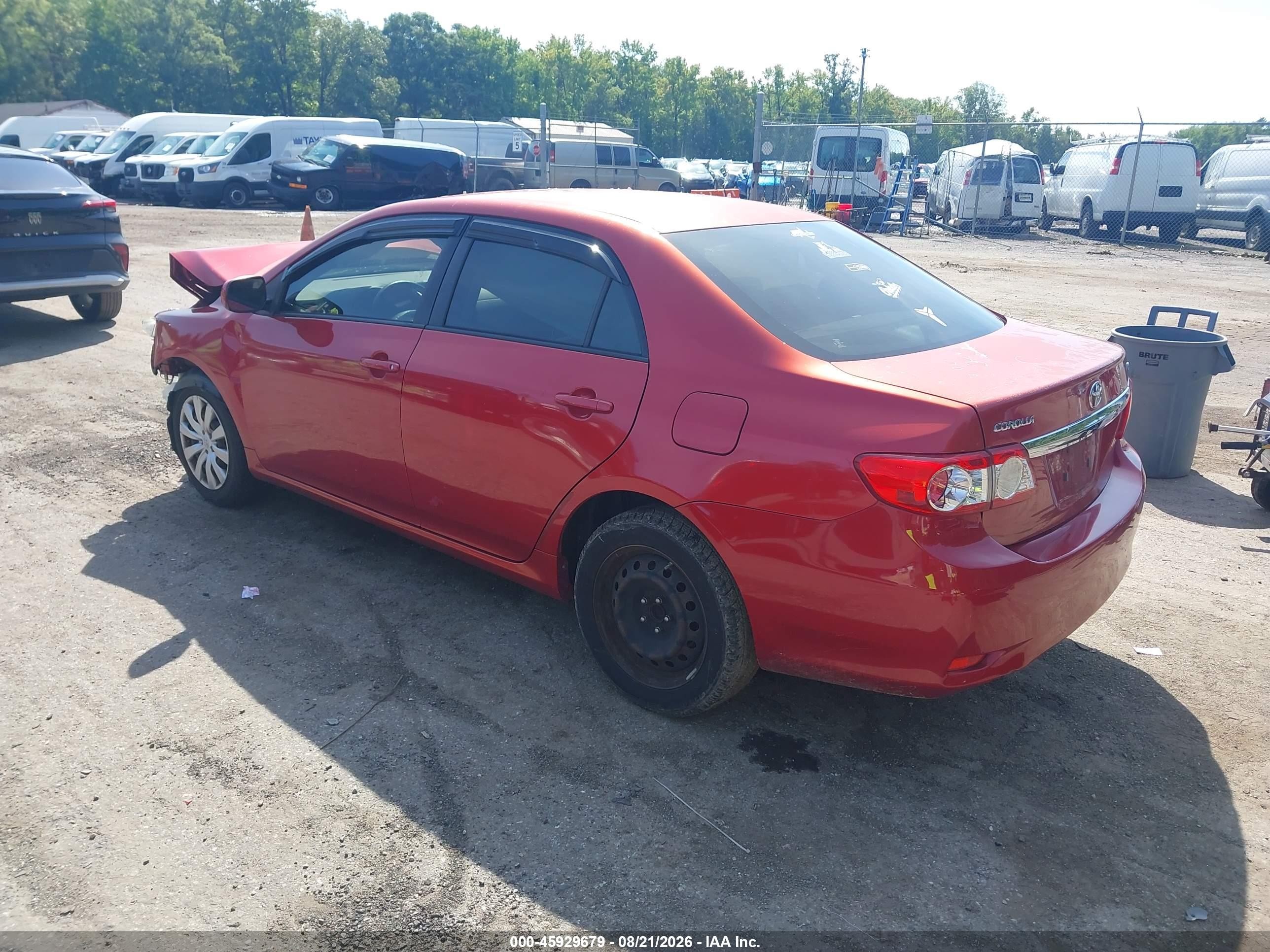 2012 Toyota Corolla Le Red vin: JTDBU4EE8C9180532